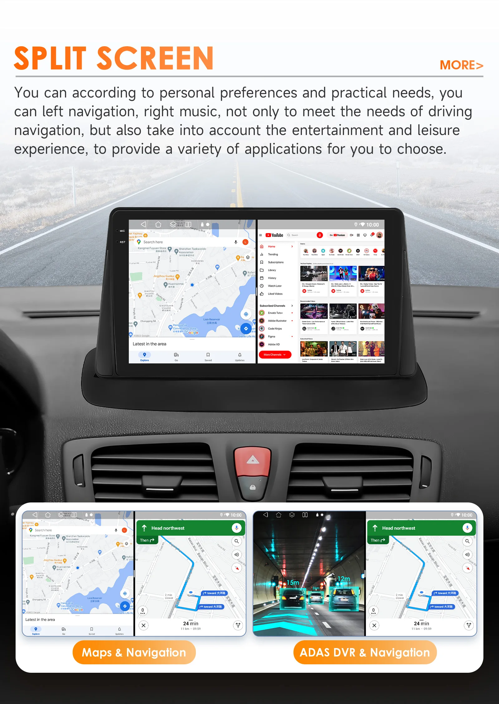 9" Hizpo 2Din CarPlay Android Auto Car Radio for Renault Megane 3 2008 - 2014 Snapdragon 6115 Headunit RDS DSP GPS Navigation