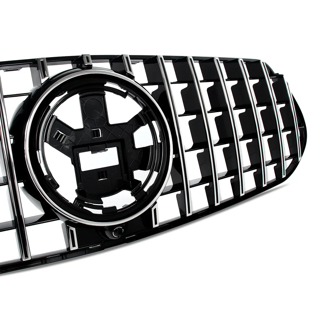 SAIQINGSP GTR Style Front Grille Chrome+Black For Mercedes-Benz W167 GLE350 GLE450 GLE580 GLE53AMG 2024 Car Accessories Tools