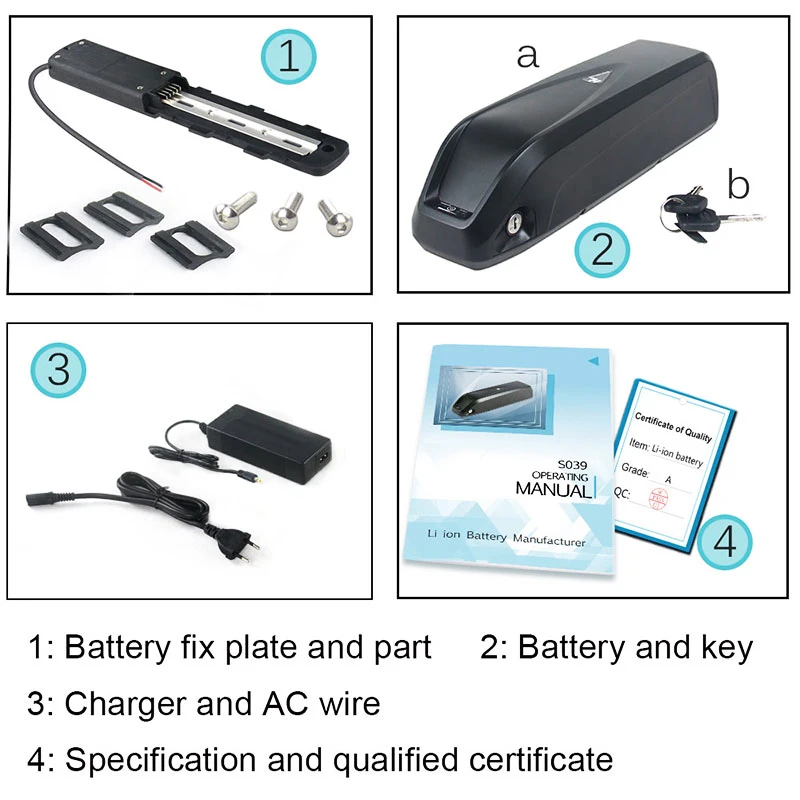 Hailong E-Bike Akku Lithium-Ion Batterie Pack 36V 13Ah 48V 14.4Ah 36V 19.2Ah,18650 & 21700 Zellen,Ersatzakku für 750W 1000W Bafang Tongsheng Mittelantrieb Motor,Versand Aus Deutschem Lager Schnelle Lieferung