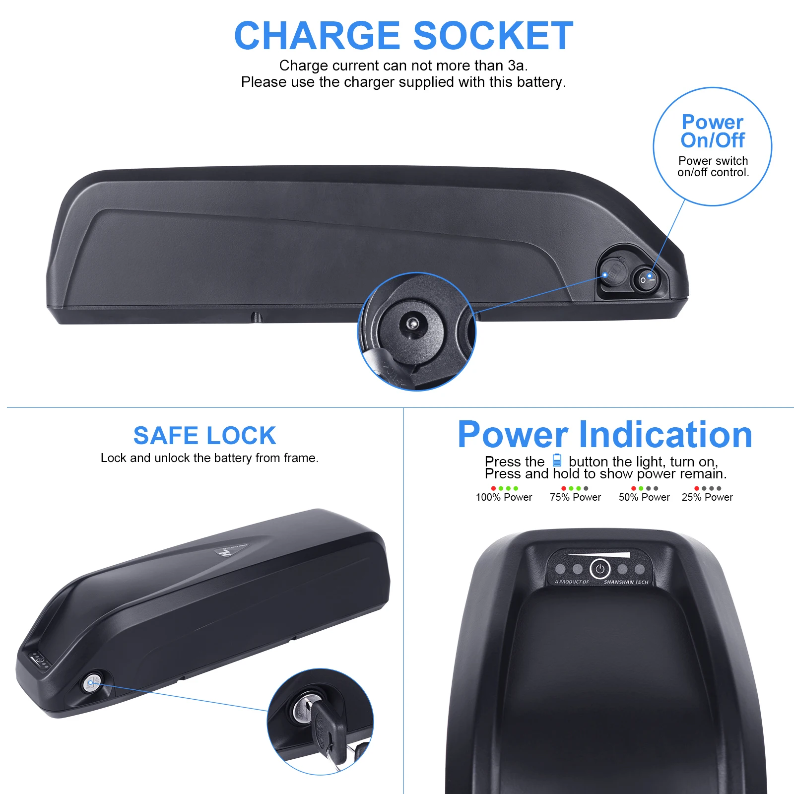 Hailong E-Bike Akku Lithium-Ion Batterie Pack 36V 13Ah 48V 14.4Ah 36V 19.2Ah,18650 & 21700 Zellen,Ersatzakku für 750W 1000W Bafang Tongsheng Mittelantrieb Motor,Versand Aus Deutschem Lager Schnelle Lieferung