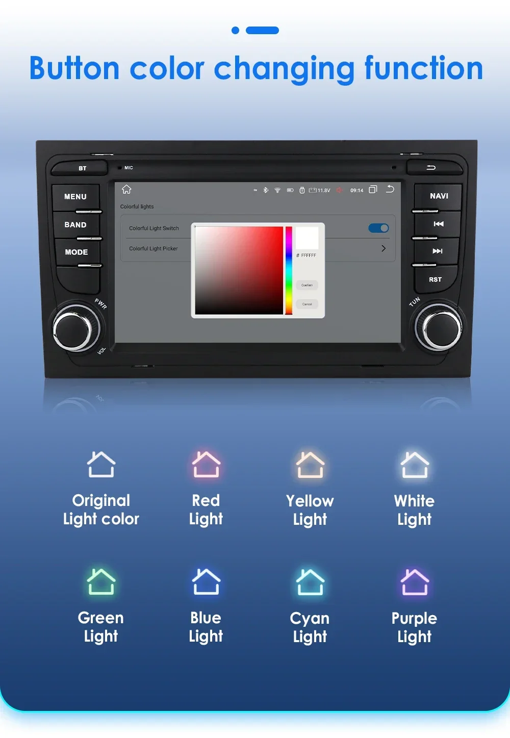 7" Hizpo 2Din Android Auto Car Radio or Audi A4 2002 - 2007 S4 RS4 B6 B7 B8 GPS Navigation 4G BT RDS DSP CarPlay UI7862