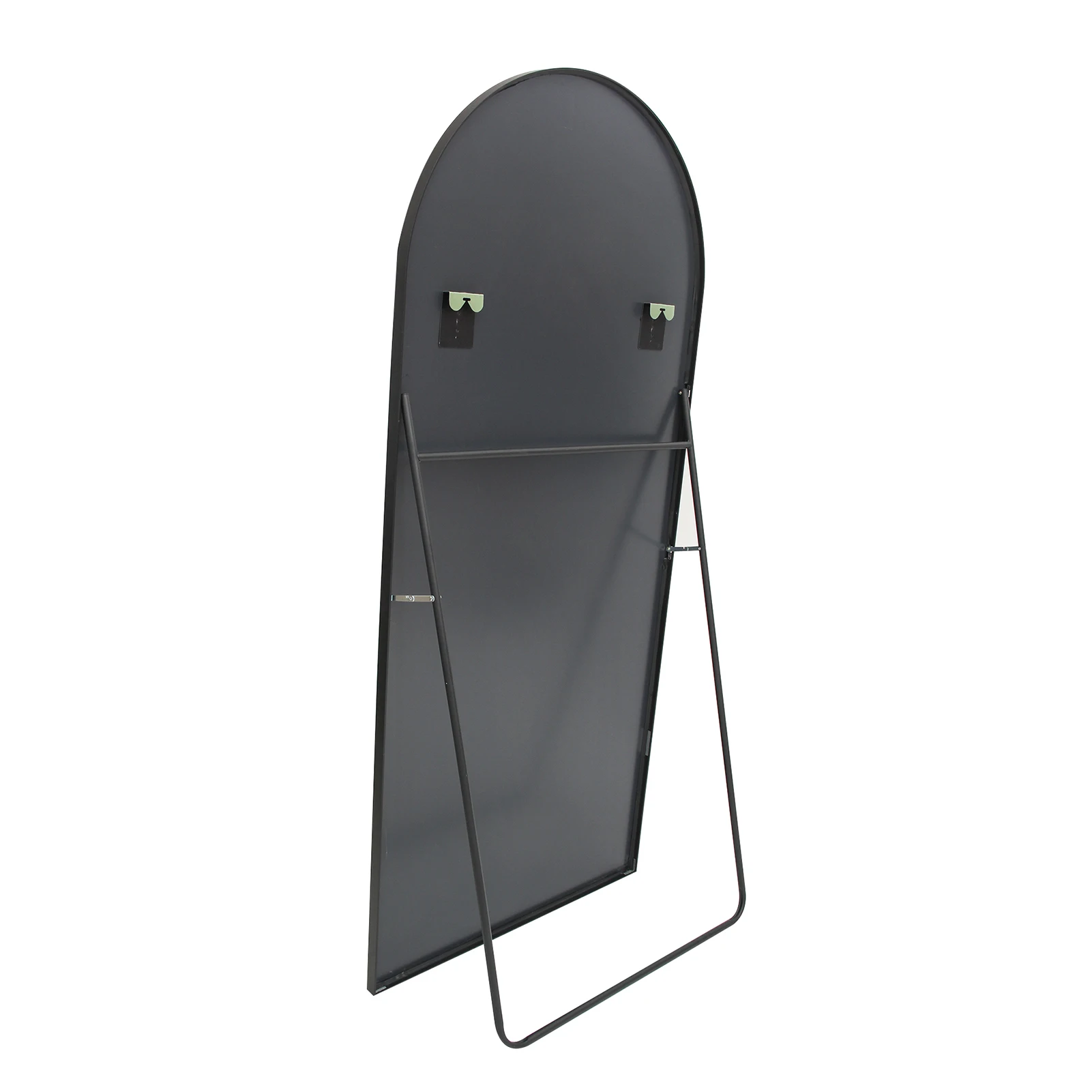 Curved Top Full Body Mirror with Round Corners, 180×80cm Bedroom Mirror for Hanging, Standing, Leaning, Dressing Wall Mirror