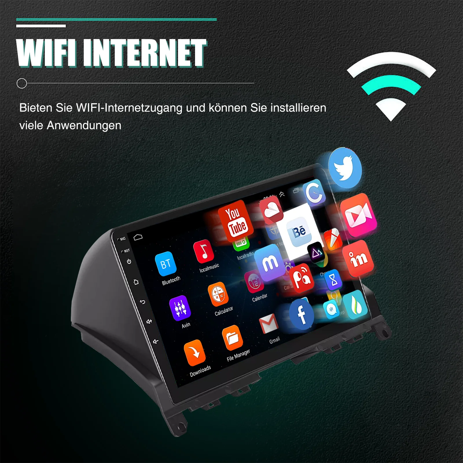 ESSGOO 2 DIN Wireless Carplay 9" Car Radio For Benz C-class W204 2006-11 GPS Navigation Android 13 64G Wifi FM Multimedia Player