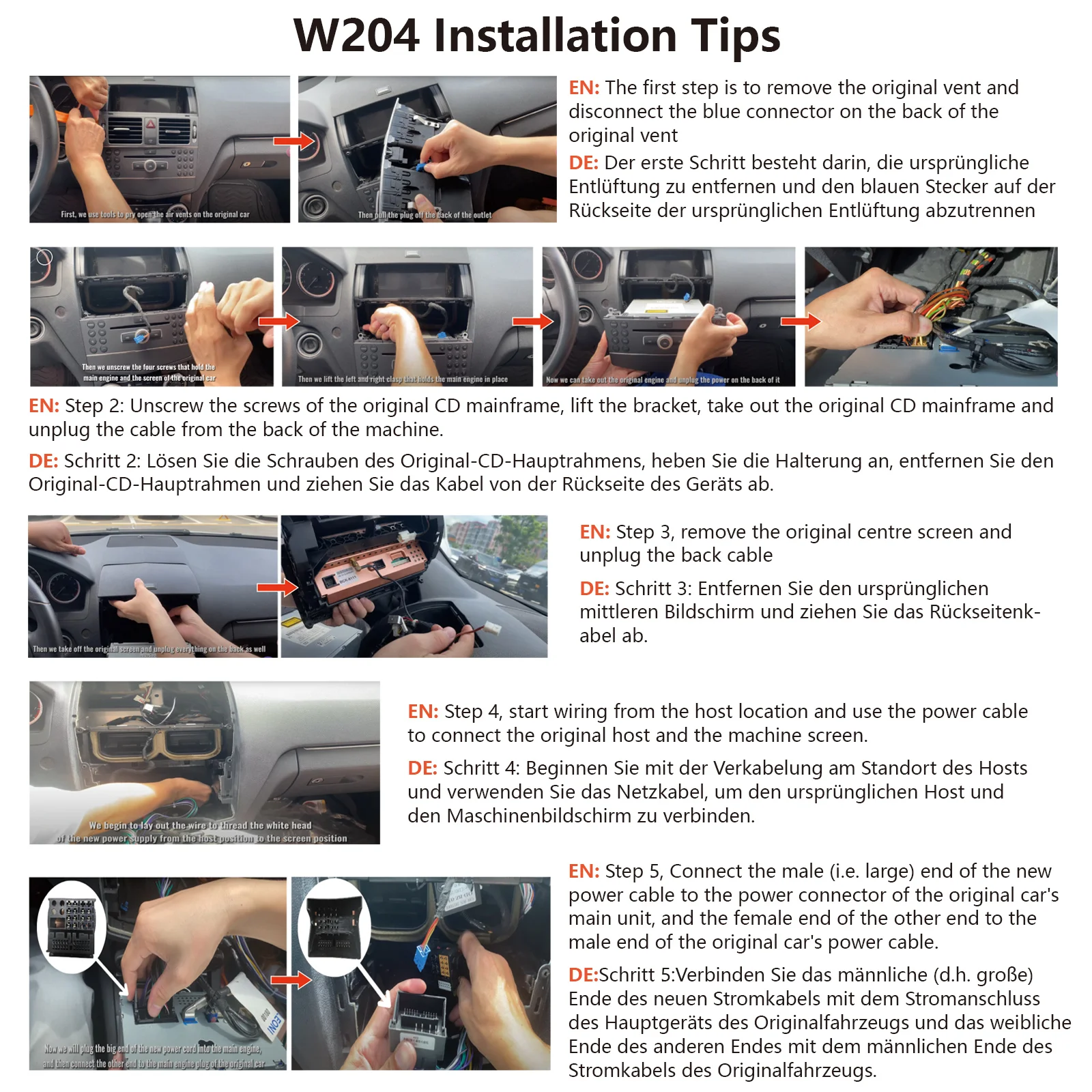 ESSGOO 2 DIN Wireless Carplay 9" Car Radio For Benz C-class W204 2006-11 GPS Navigation Android 13 64G Wifi FM Multimedia Player