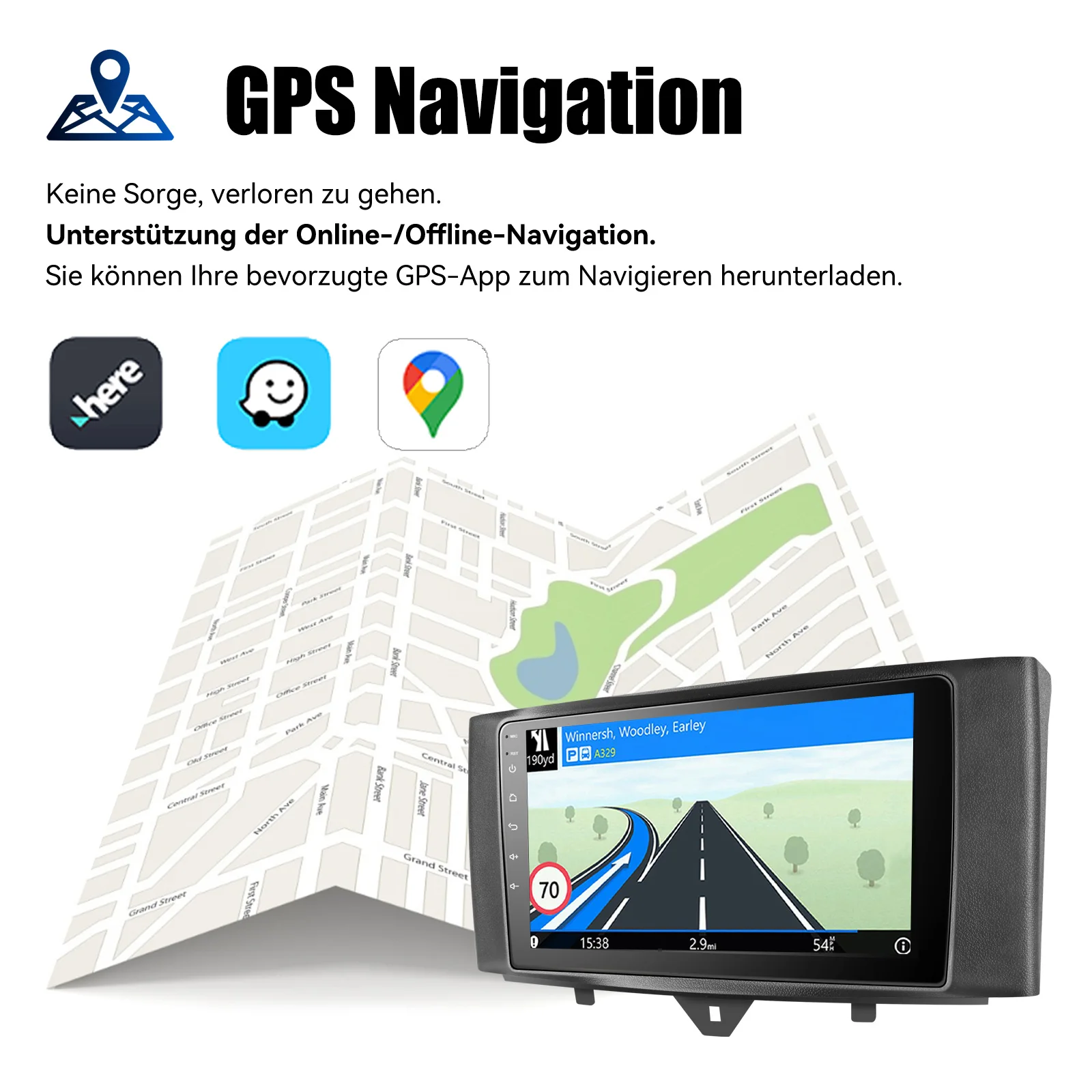 ESSGOO 9" Android 13 Car Stereo Radio Carplay GPS Navi BT RDS For Mercedes Benz Smart Fortwo 451 2011-15 Multimedia Video Player