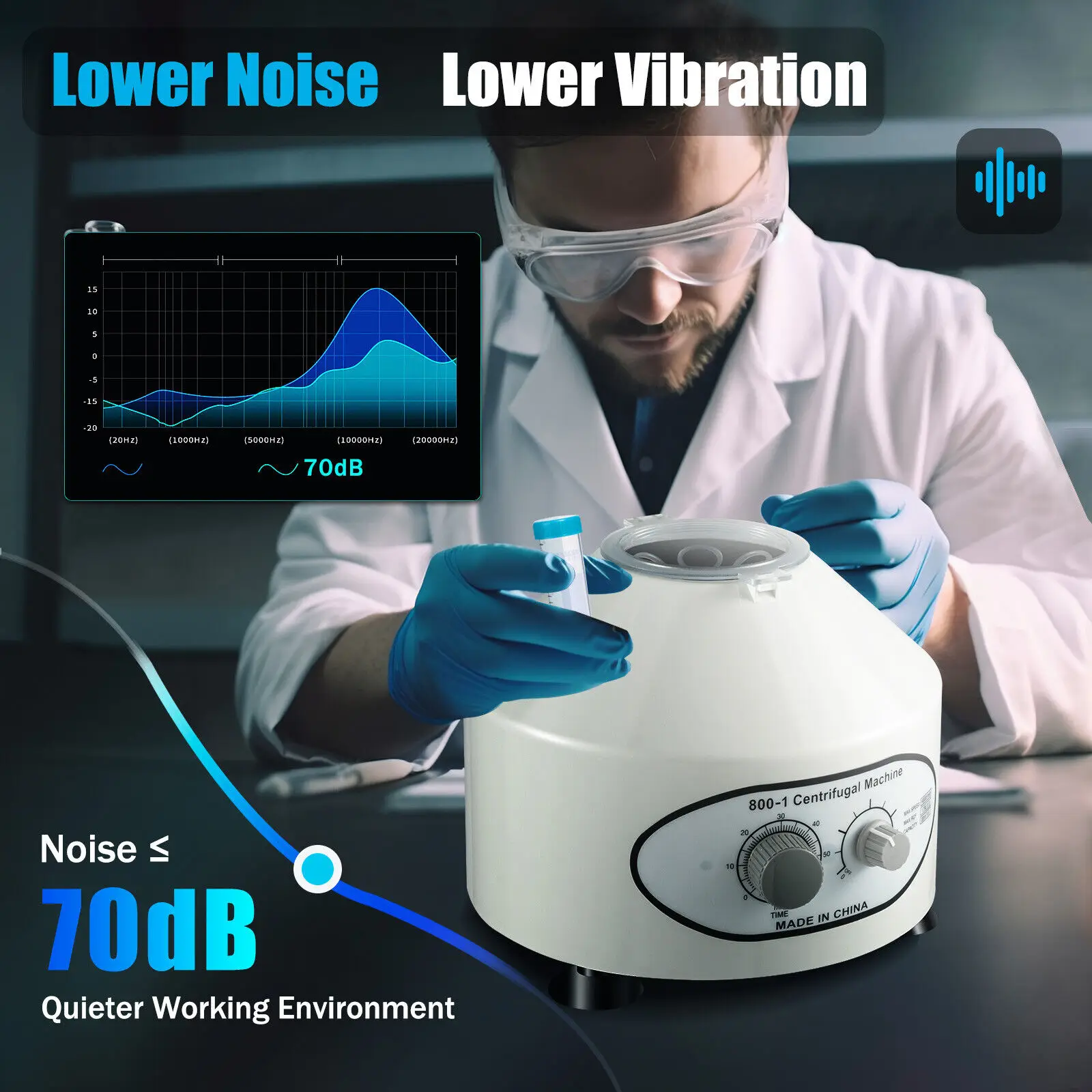 6* 20ml Laboratorio Centrifuga Elettrica Medica Centrifugal Machine 4000u/min 220V Table Centrifuge