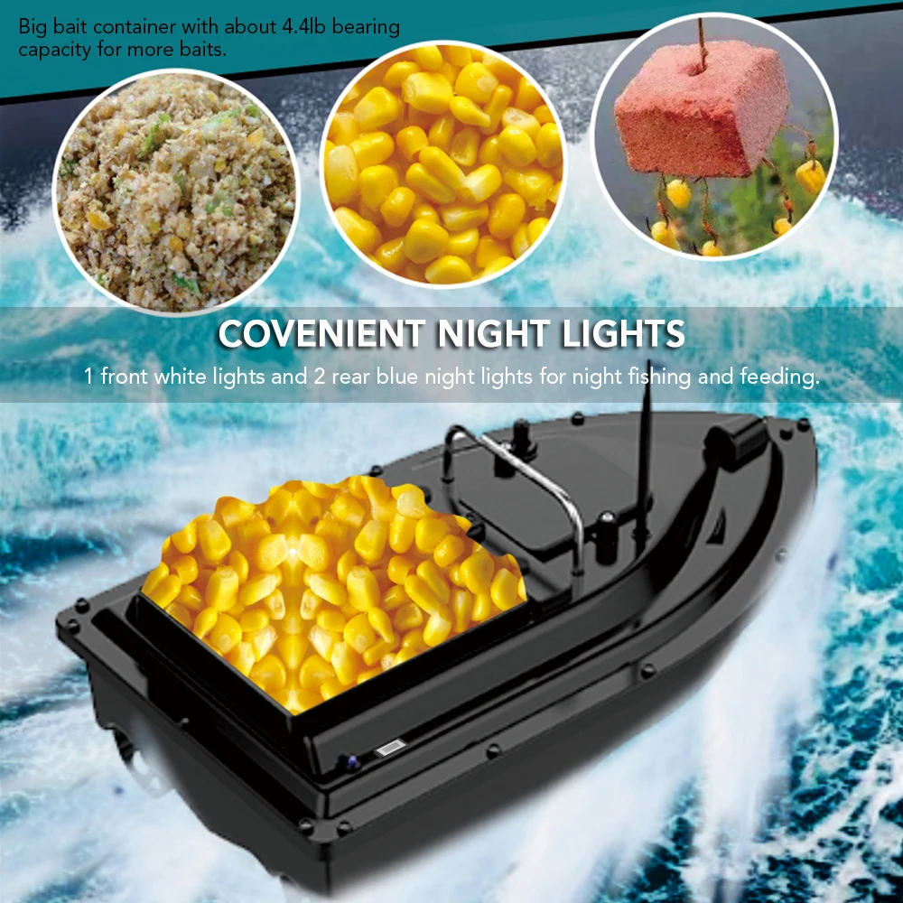 D16 Fishing Bait Boat Wireless Remote Control Fishing Feeder Fish Finder Device 430-540 yards Remote Range Fish Accessories