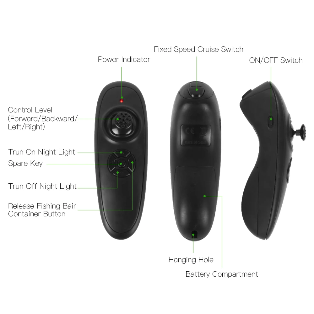 D16 Fishing Bait Boat Wireless Remote Control Fishing Feeder Fish Finder Device 430-540 yards Remote Range Fish Accessories