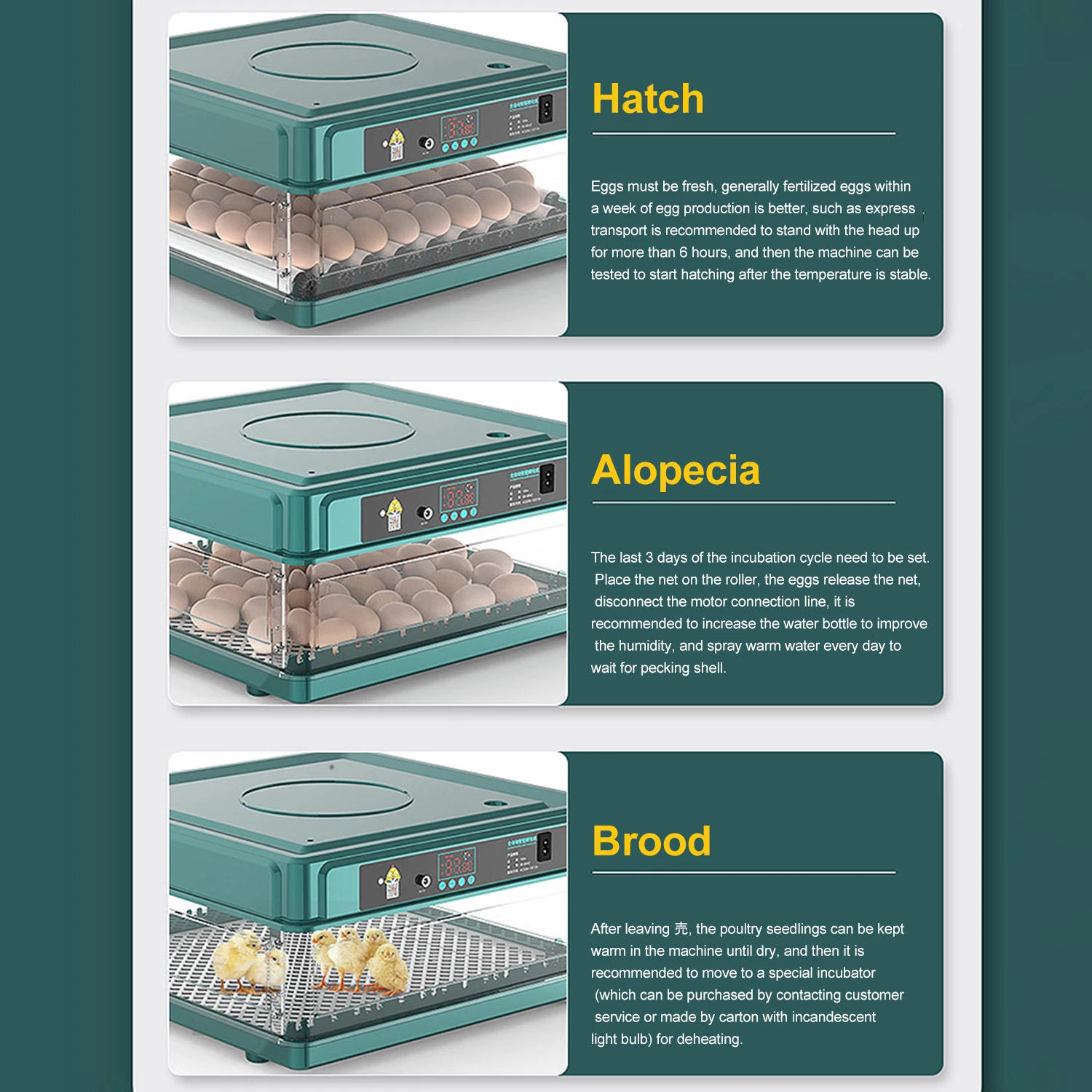 9/15 Drawer Type eg Incubator With Automatic leg turn And Humidity monitor Incubator For Chicken Eggs Duck leg Quail Egg