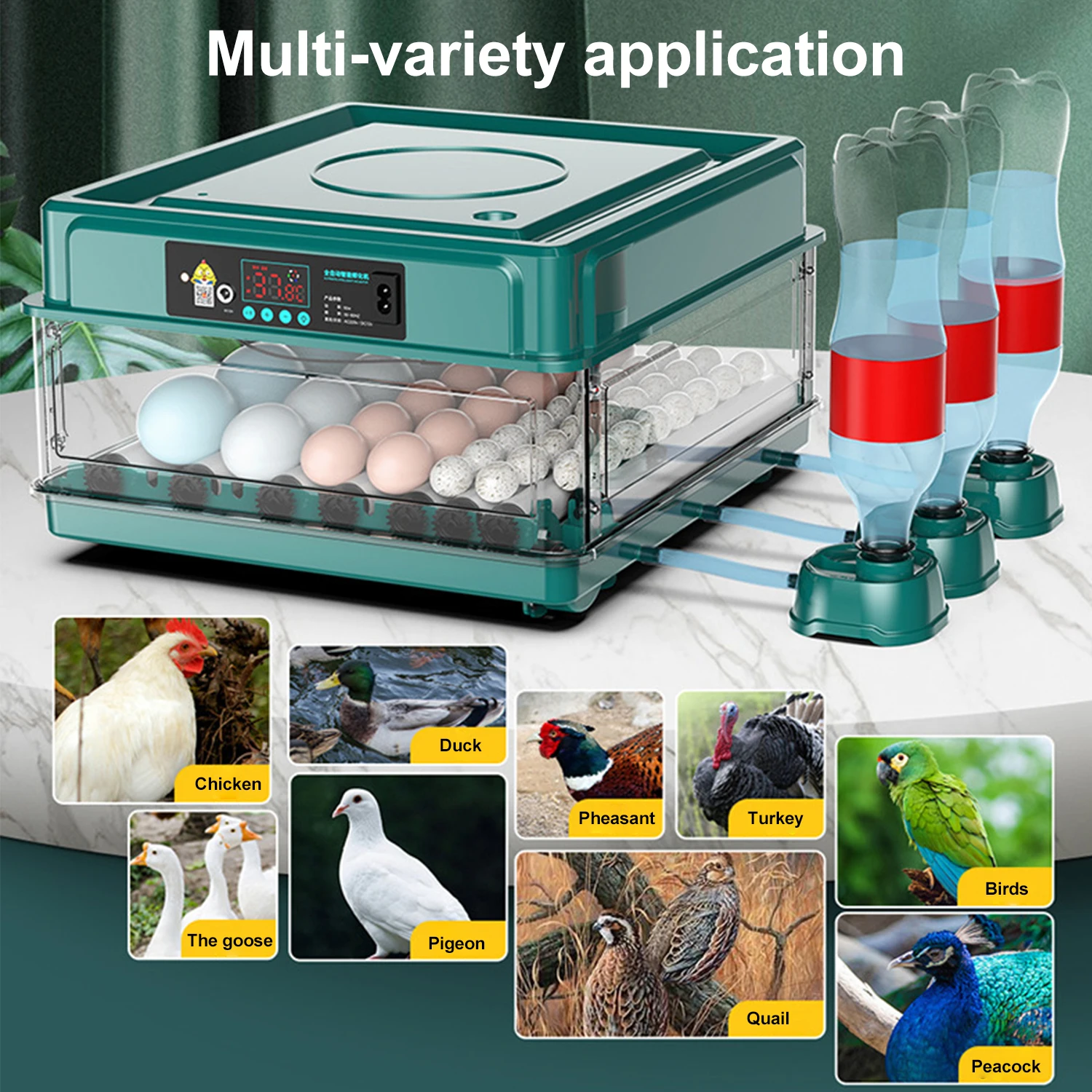 9/15 Drawer Type eg Incubator With Automatic leg turn And Humidity monitor Incubator For Chicken Eggs Duck leg Quail Egg