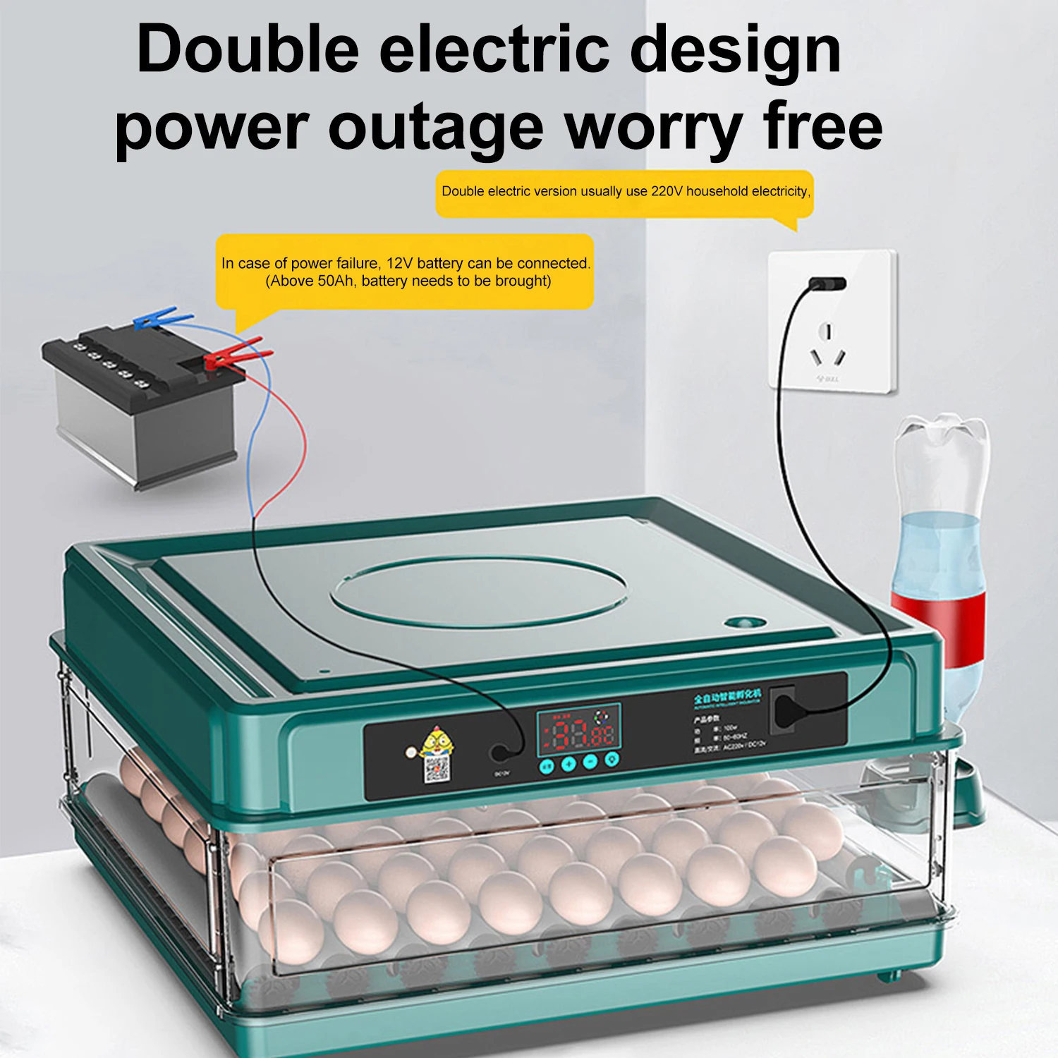 9/15 Drawer Type eg Incubator With Automatic leg turn And Humidity monitor Incubator For Chicken Eggs Duck leg Quail Egg
