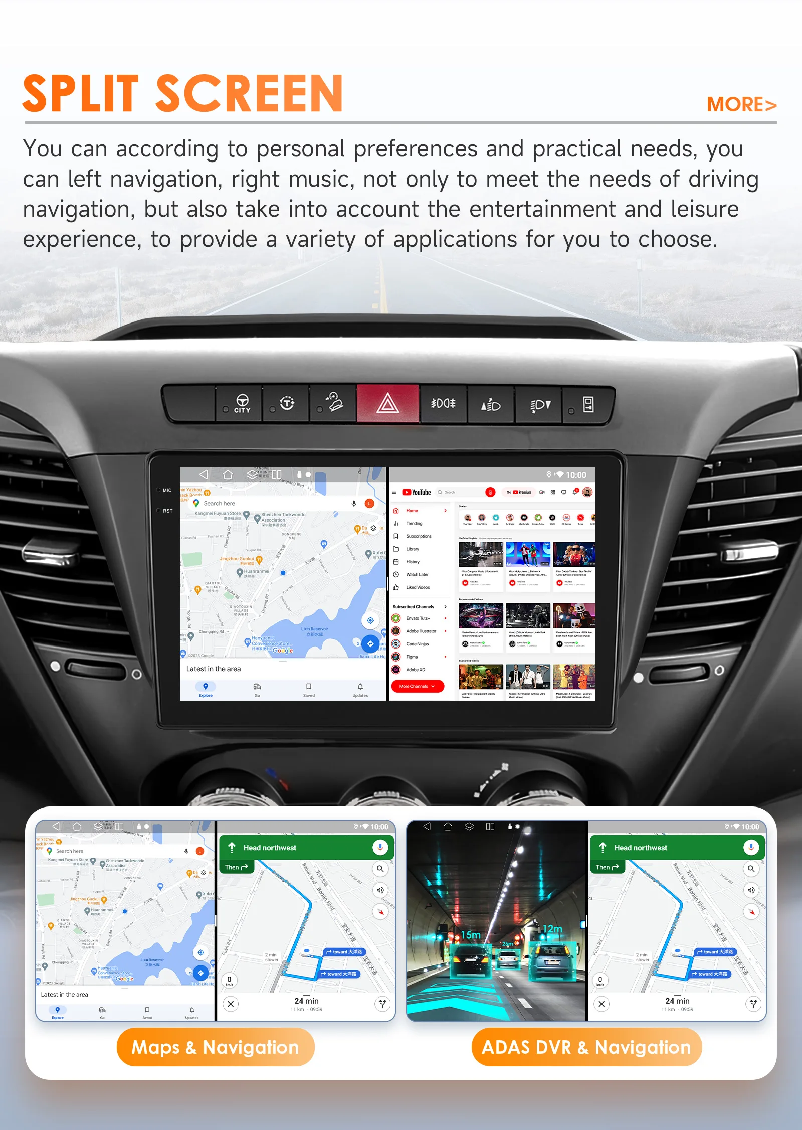 Hizpo 2Din 9inch Android Auto Car Radio for Iveco Daily 2013 - 2021 Snapdragon 6115 4G BT CarPlay SWC RDS DSP GPS Navi 360°CAM