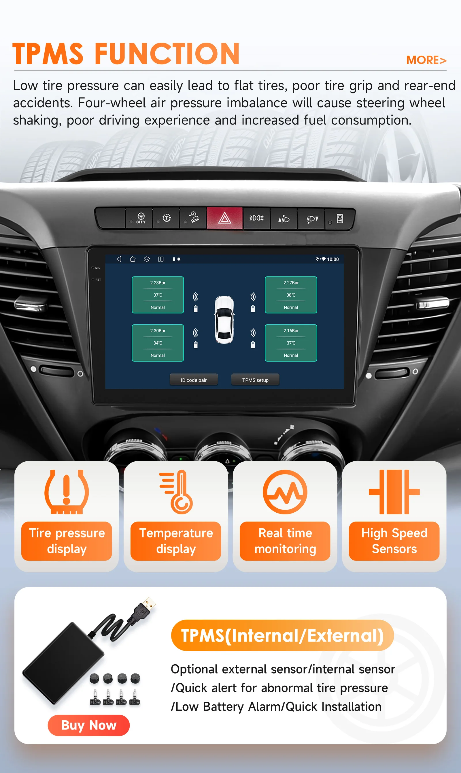Hizpo 2Din 9inch Android Auto Car Radio for Iveco Daily 2013 - 2021 Snapdragon 6115 4G BT CarPlay SWC RDS DSP GPS Navi 360°CAM