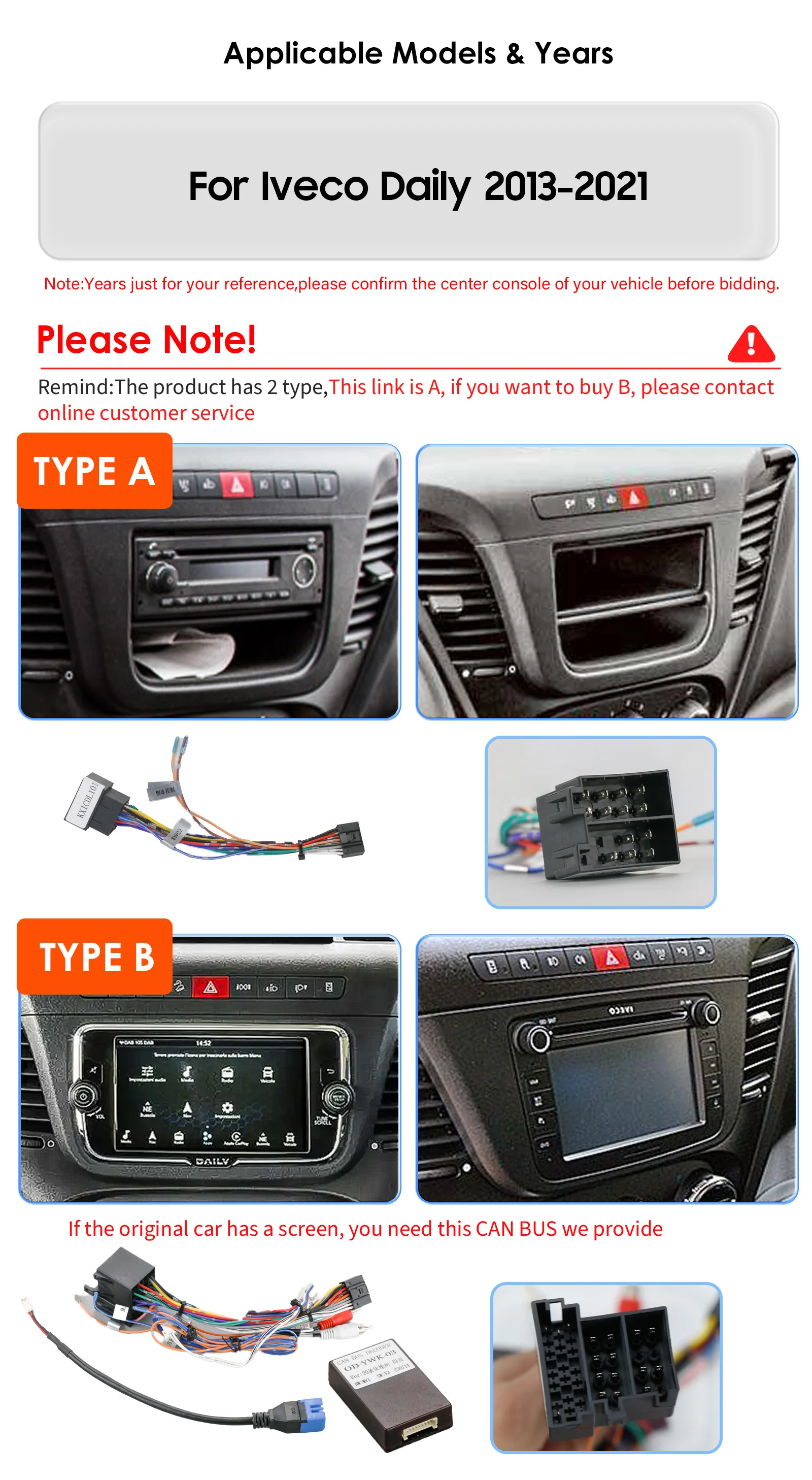 Hizpo 2Din 9inch Android Auto Car Radio for Iveco Daily 2013 - 2021 Snapdragon 6115 4G BT CarPlay SWC RDS DSP GPS Navi 360°CAM