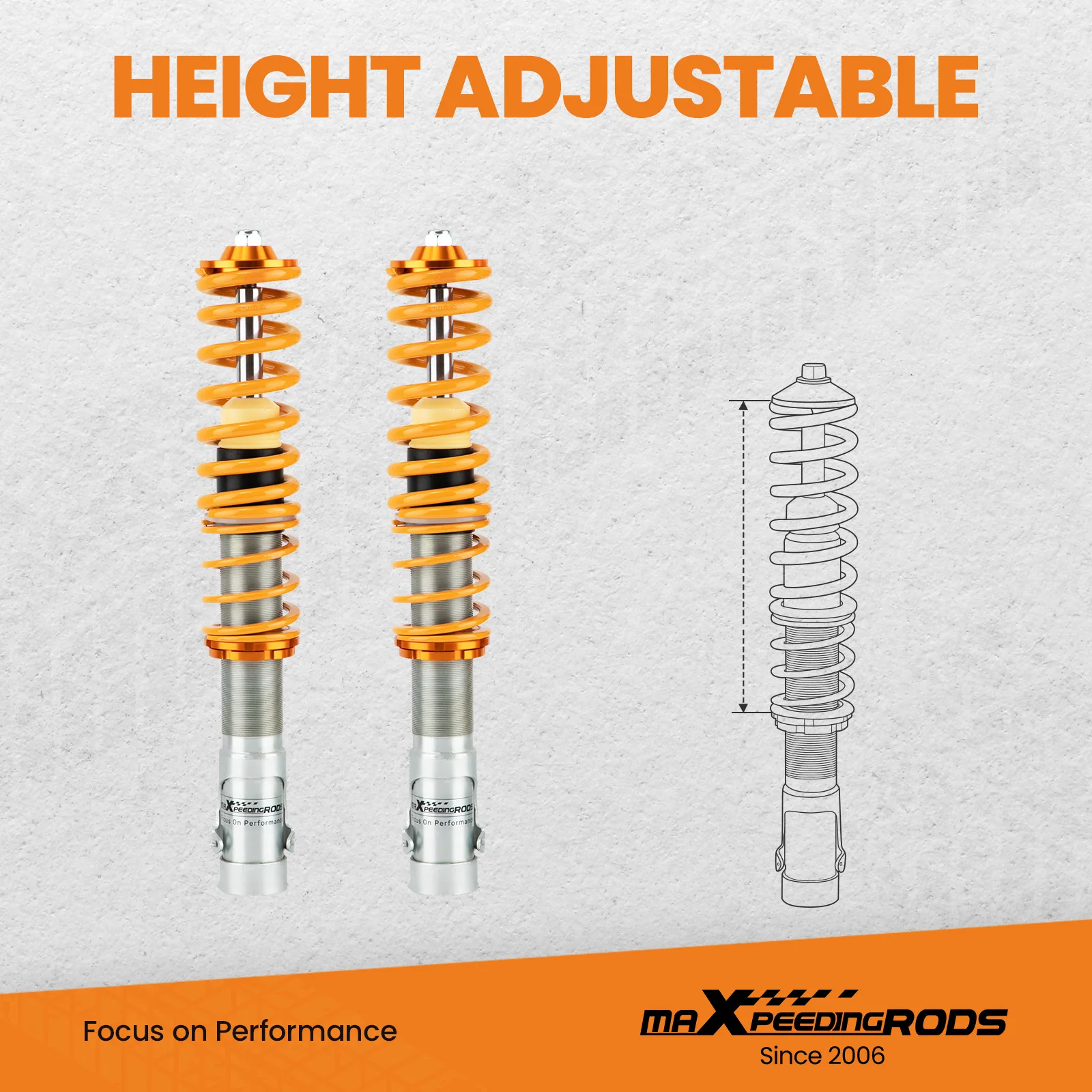 maXpeedingrods Coilover Suspension Lowering Kit for Arosa 9704 Lupo 98-05