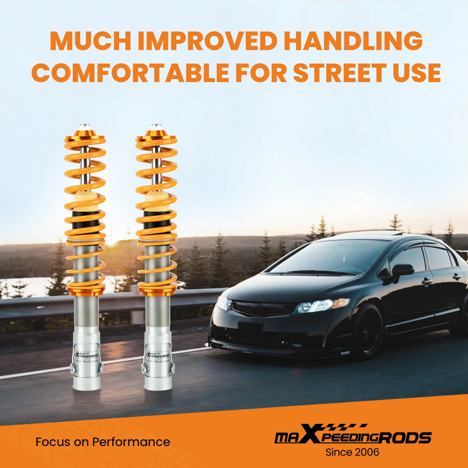 maXpeedingrods Coilover Suspension Lowering Kit for Arosa 9704 Lupo 98-05