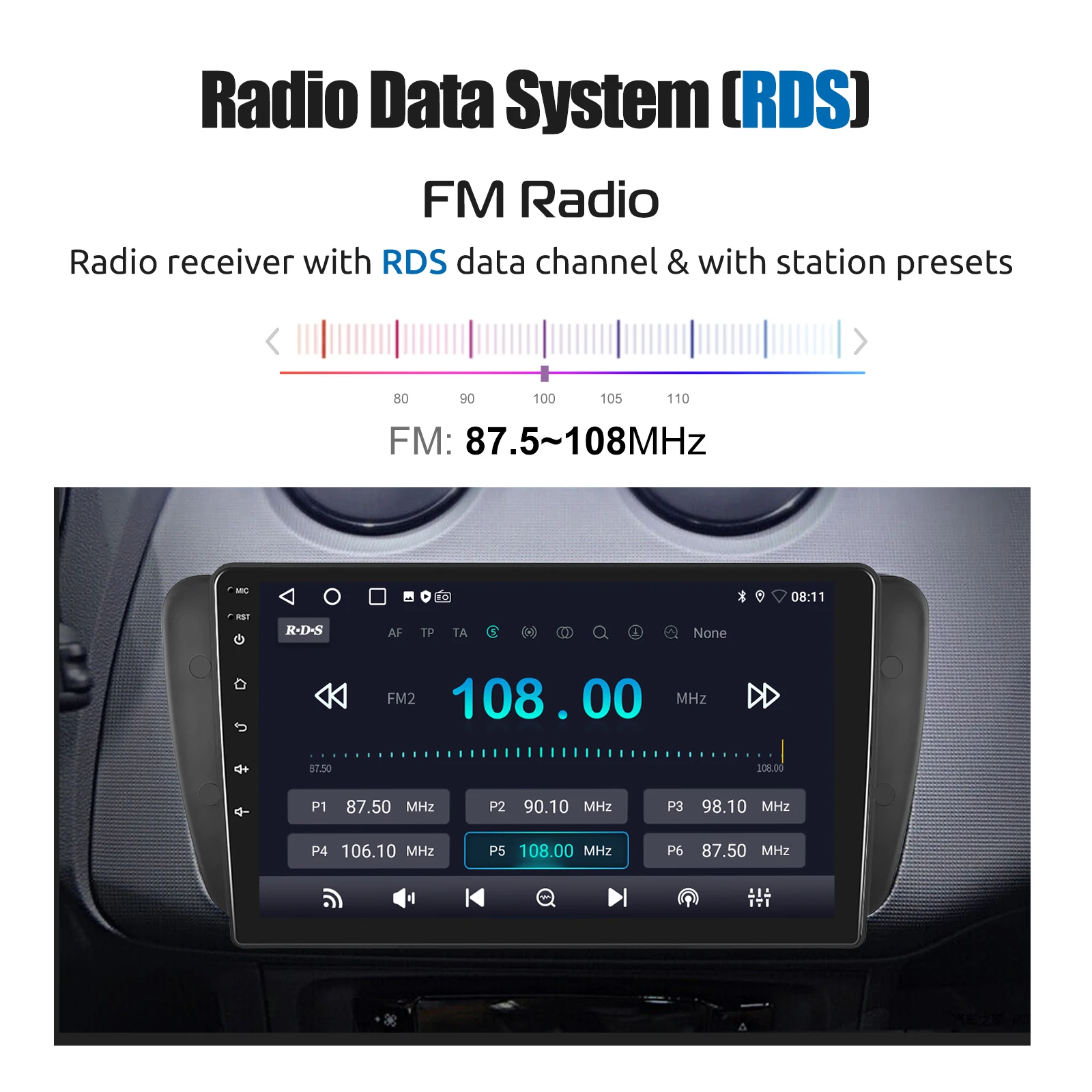 ESSGOO 9inch 32G/64G Android 14 For Seat Ibiza 6J 2009-13 Autoradio GPS Navigtaion BT FM RDS Wifi Wireless Carplay Android Auto