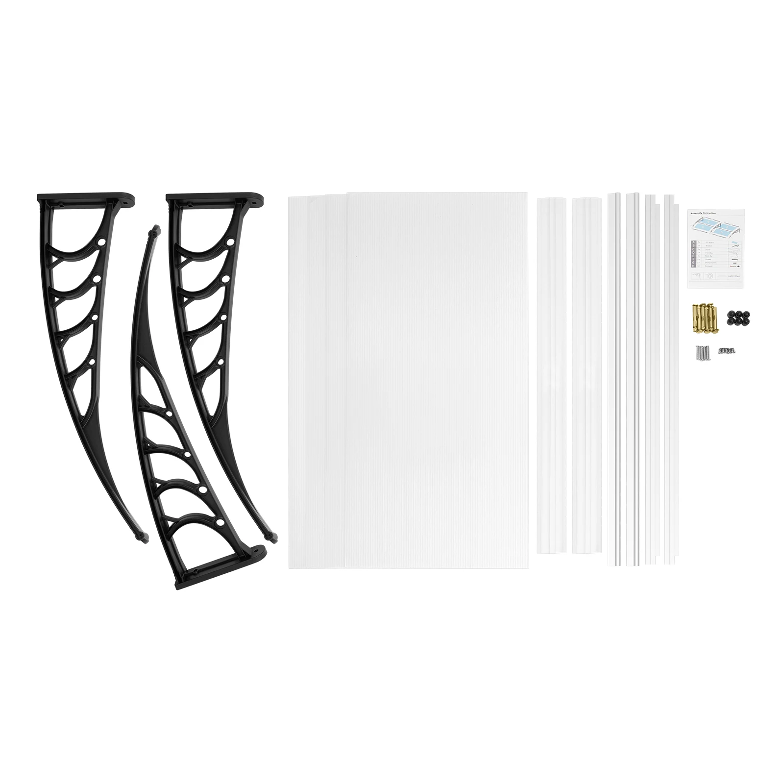 200x90cm Outdoor Canopy Heavy-duty Rainproof Door Canopy for Patio Yard Garden Doors and Windows Isolate Ultraviolet Rays