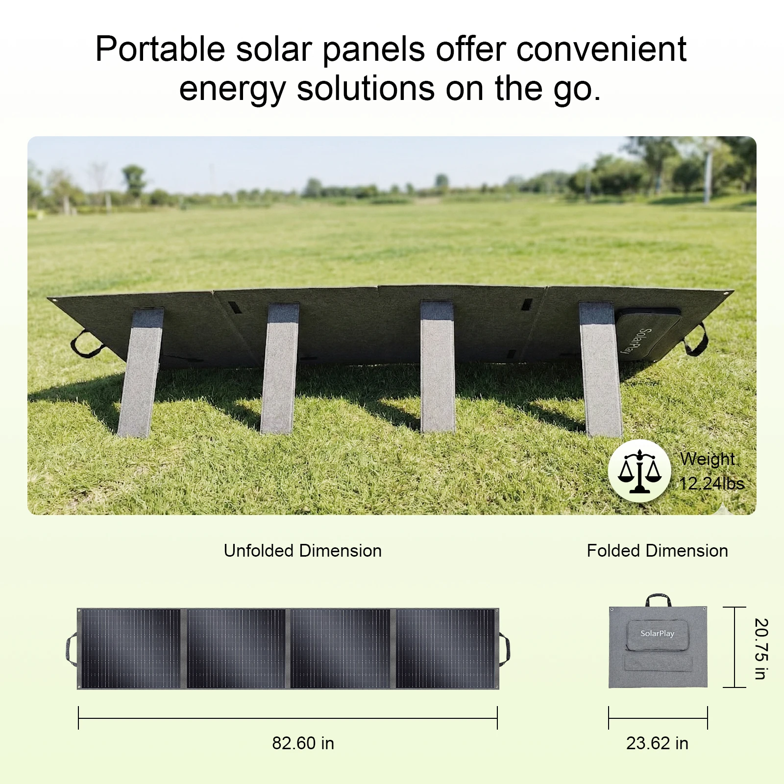 SOLARPLAY 200W 18V Solar Panel Kit Foldable Solar Panel Outdoor Rechargeable Solar Charger For Portable Camping Power Station