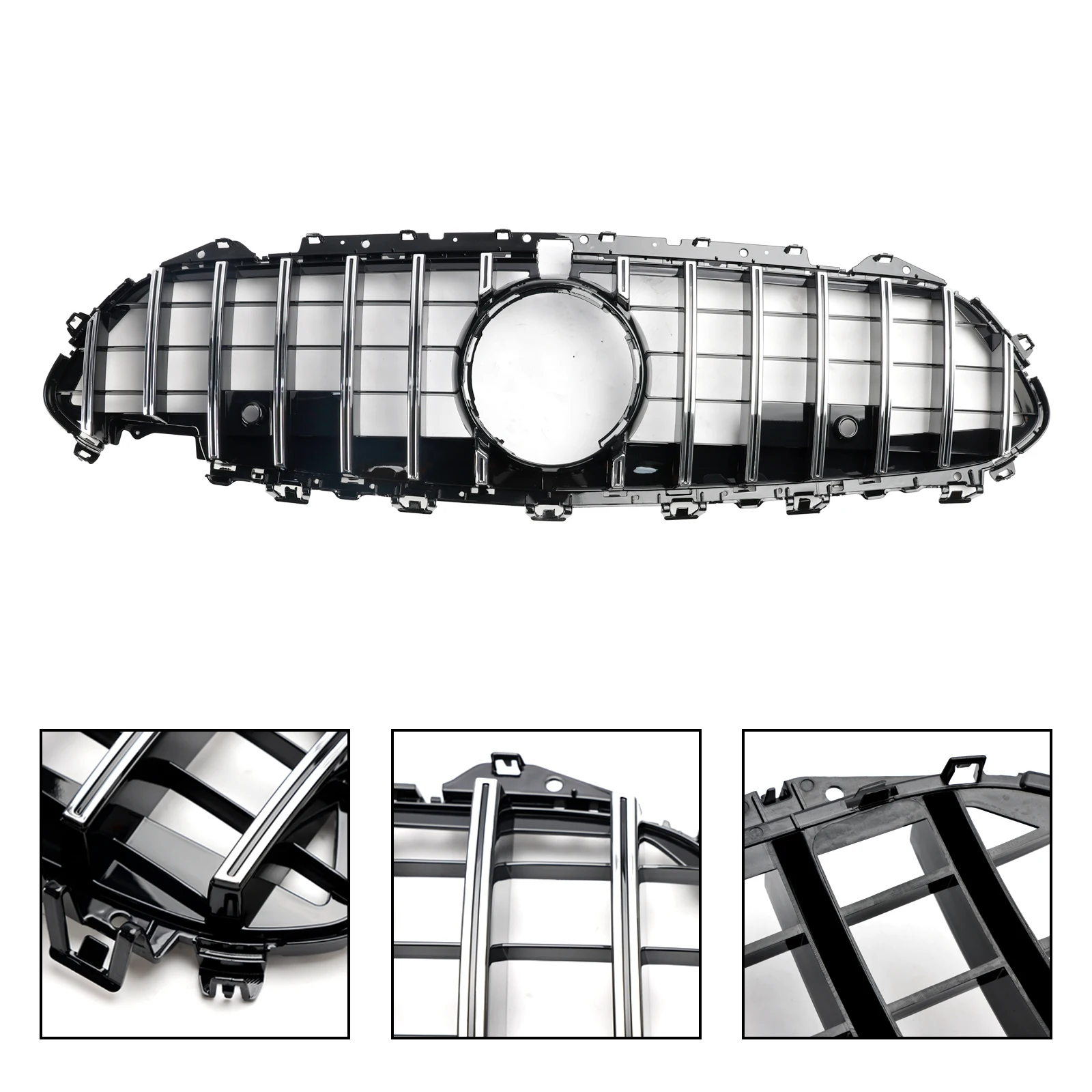 Chrome Front Bumper Grille Grill Fit for Mercedes CLS C257 W257 Coupe 2018-2024