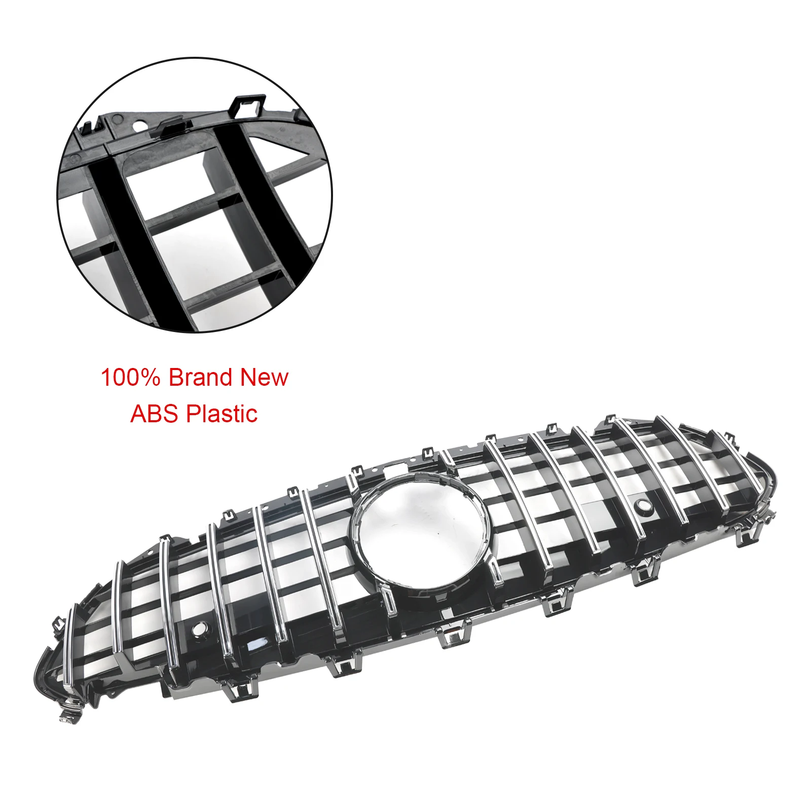 Chrome Front Bumper Grille Grill Fit for Mercedes CLS C257 W257 Coupe 2018-2024