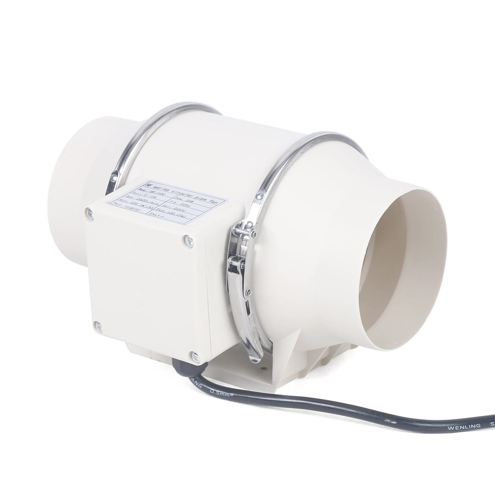 Adjustable Airflow Tube Fan with Ball Bearings Exhaust Air Smoke Extraction for Home Office Bathroom Durable Tube Fan 220V