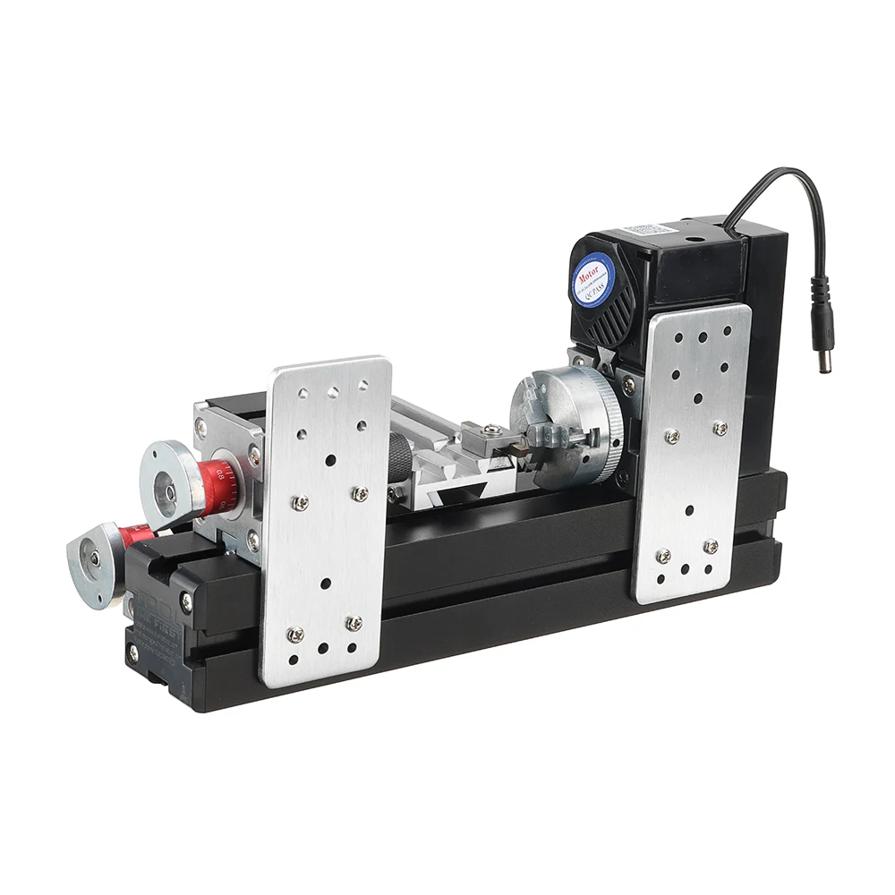 Z20002M Mini Wood Lathe EU Plug 12V DC 2A 24W Multi-purpose 2000rpm Metal Rotating Lathe Machine Woodworking Tool