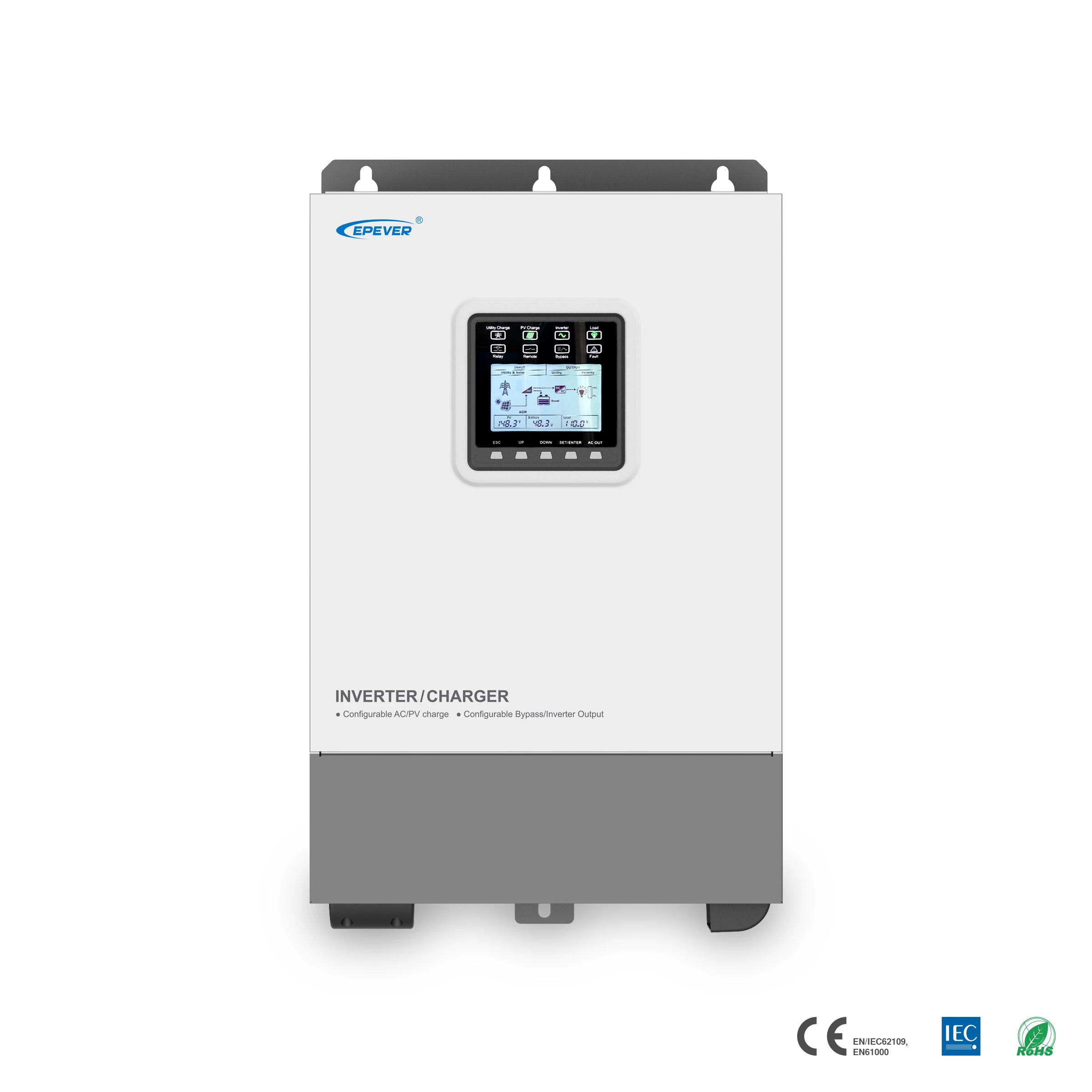 EPever UPower Inverter UP-HM series 3KW 5KW Solar Inverter 3000w 5000w dc 24v 48v to AC 220v 230v UP3000-HM10022 UP3000-HM5042
