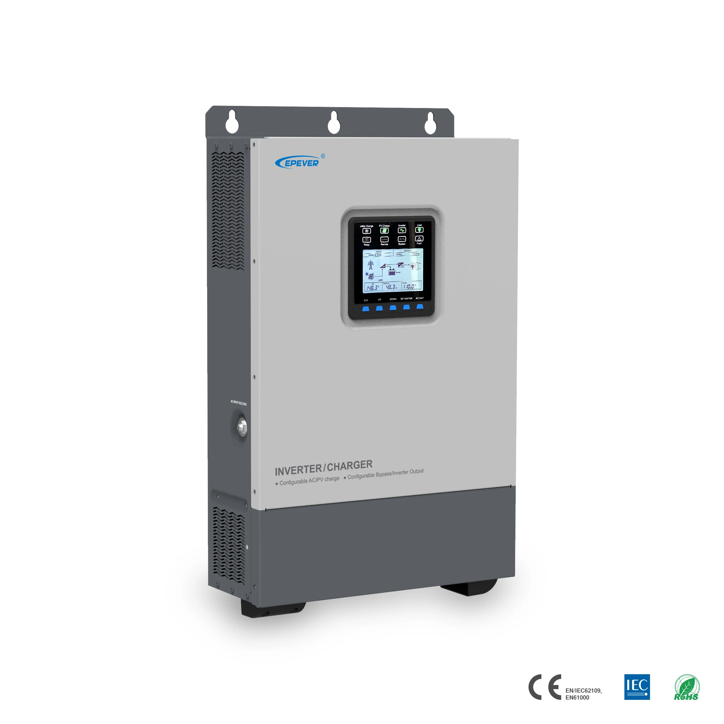 EPever UPower Inverter UP-HM series 3KW 5KW Solar Inverter 3000w 5000w dc 24v 48v to AC 220v 230v UP3000-HM10022 UP3000-HM5042