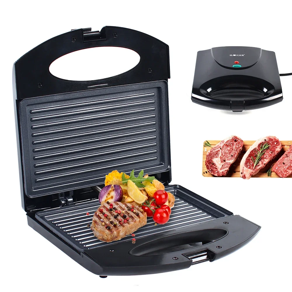 850W Electric Sandwich Maker Grill Panini Non Stick Pan Waffle Toaster Cake Breakfast Machine Barbecue Steak Frying Oven