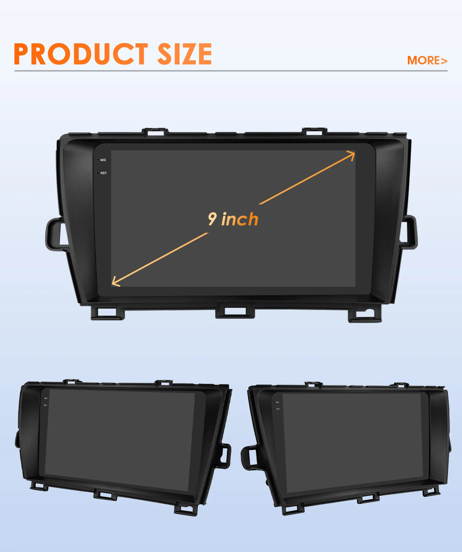 Hizpo 8 Core Android 14 Car Radio For Toyota Prius 3 2009 - 2015 Multimedia Video Player Navigation Stereo GPS Carplay 4G WIFI
