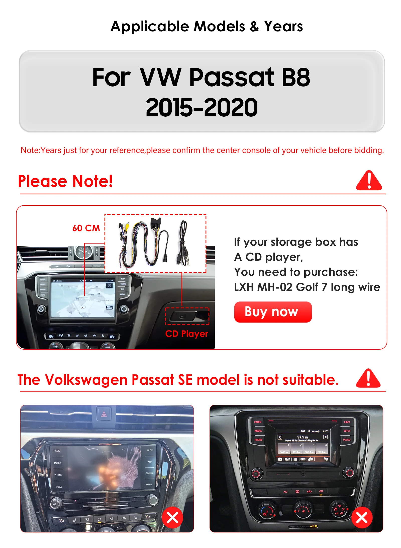 Hizpo AI Voice Radio For VW Volkswagen Passat B8 2015-2020 Car Multimedia GPS 2din Autoradio Wireless CarPlay Android Auto Navi