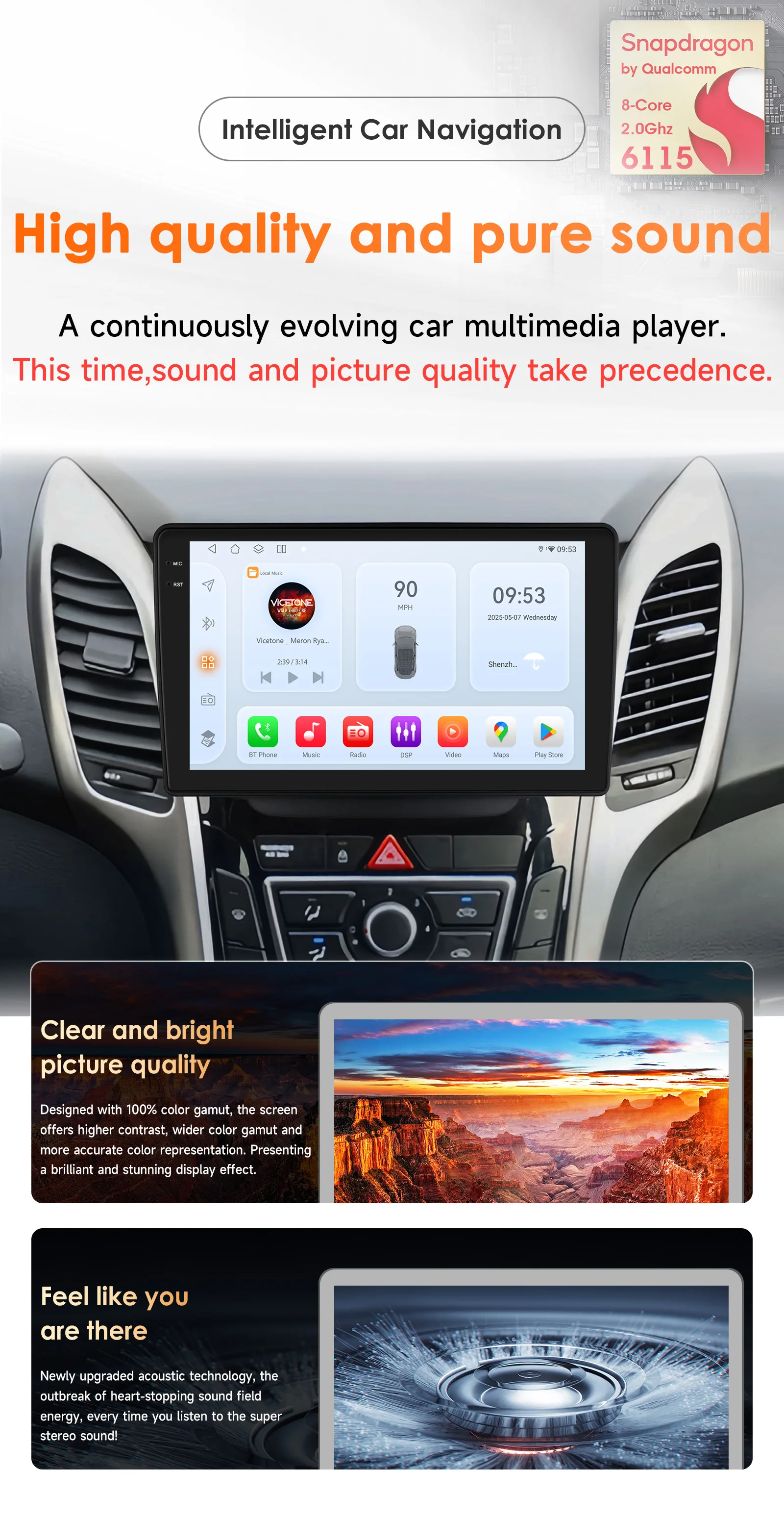 Hizpo Android 14 Car Radio For Hyundai i30 Grand Elantra Grant 2011 2012 2013 2014 2015 2016 2017 Carplay Multimidia Video GPS