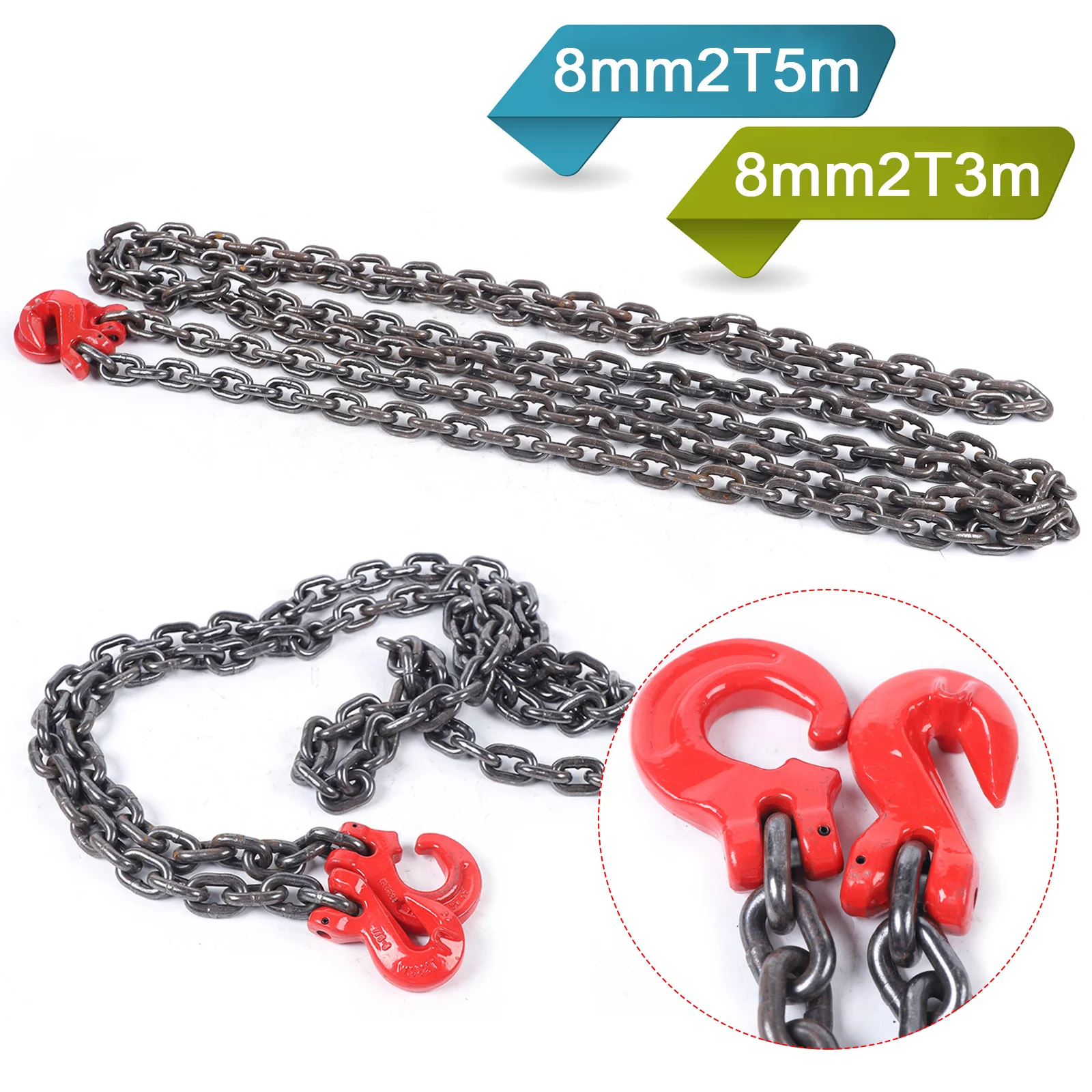 2T Leg Chain Slings Lifting Tool,20Mn2 Alloy Steel 8Mm Chain Sling Lifting Tool For Mining, Machinery, Ports, Building, Etc.