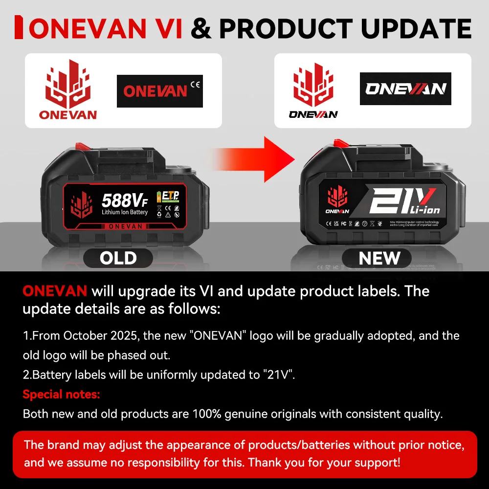 ONEVAN 1/2 Inch 1800N.M Brushless Electric Impact Wrench Cordless Screwdriver Gun Car Repair Power Tool For Makita Battery Pin