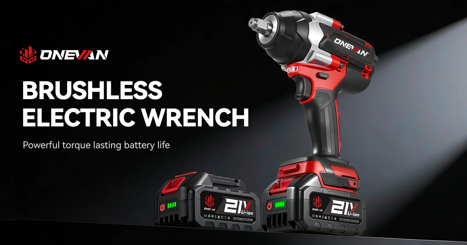 ONEVAN 1/2 Inch 1800N.M Brushless Electric Impact Wrench Cordless Screwdriver Gun Car Repair Power Tool For Makita Battery Pin