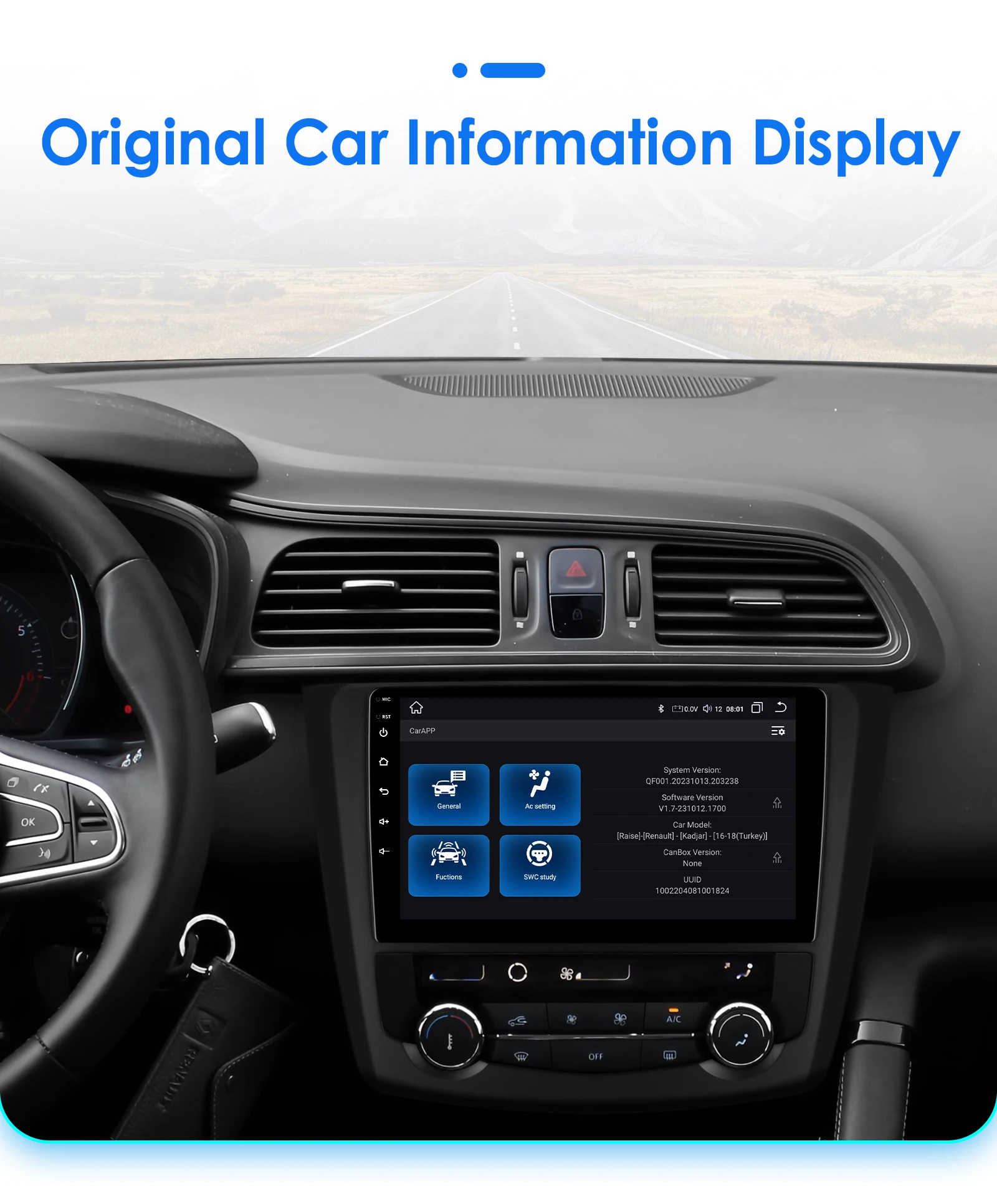9" Hizpo 2Din Android14 Car Radio for Renault Kadjar 2015 - 2019 DSP RDS GPS Navigation Auto 4G BT CarPlay UIS7862 Multimedia
