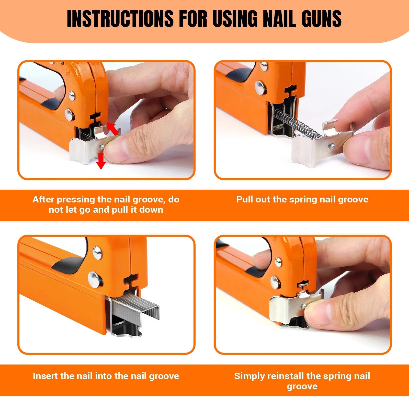 DayPlus Staple Gun, 3-in-1 Upholstery Manual Brad Nailer Kit with Stapler Remover for Woodworking Furniture DIY, 3000 Staples