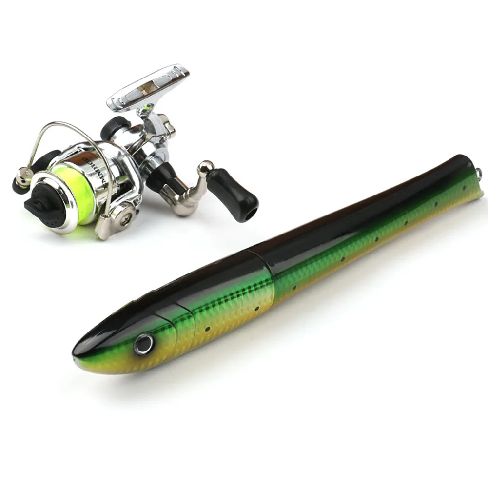 Pen Fishing Pole 55.1 Inch Mini Pocket Fishing Rod Travel Fishing Rod Set Telescopic Fishing Rod Spinning Reel Combo Kit