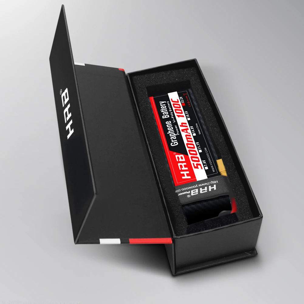 HRB 100C Graphene Battery 2S 3S 4S 6S Lipo 3300mah 4000mah 5000mah 6000mah 7000mah RC Battery with XT90 Connector RC Car Drone