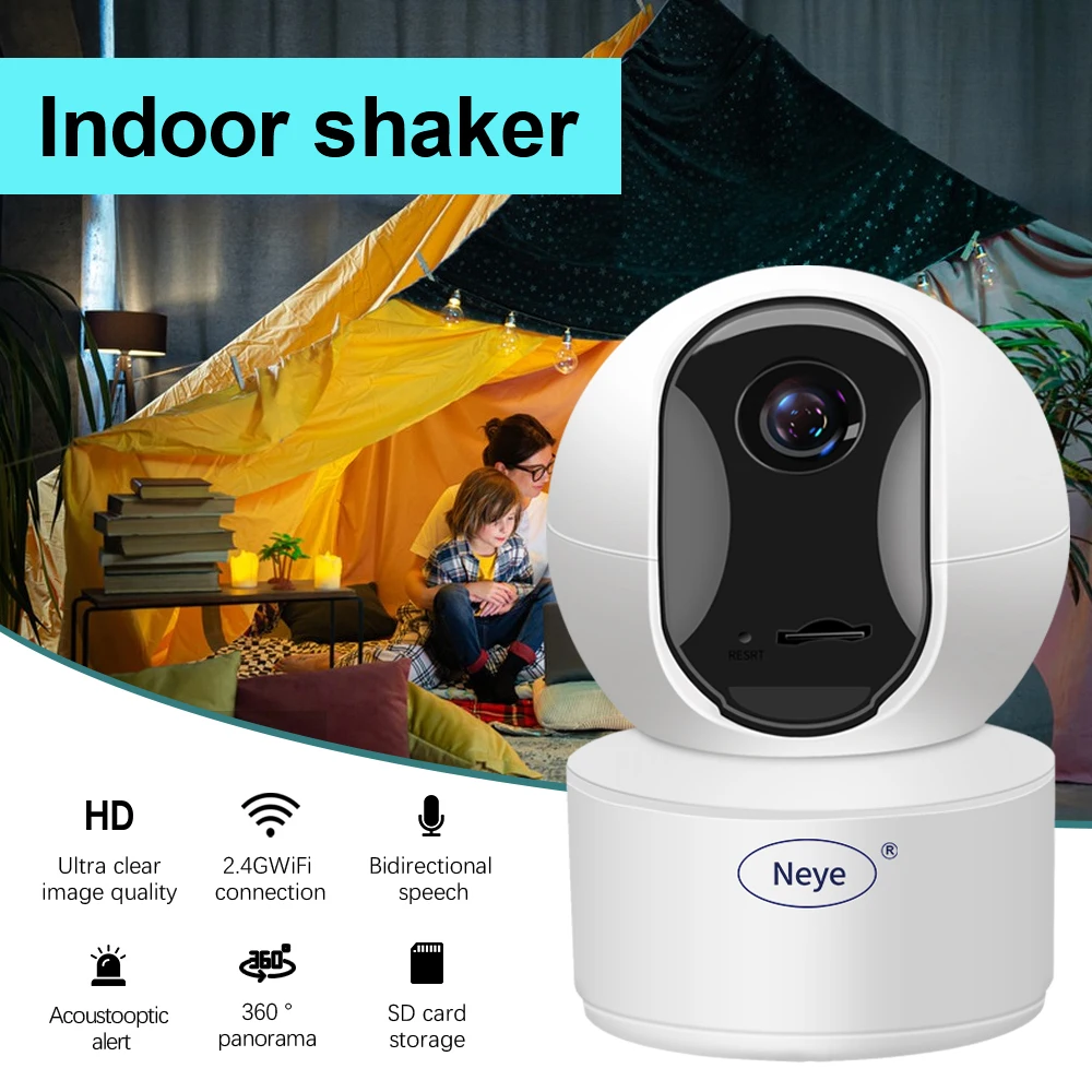 2.4GHz WiFi Indoor Camera 4MP/2K PTZ Security Camera Baby/Elderly/Pet Monitor Night Vision 360 ° Panoramic IP Camera