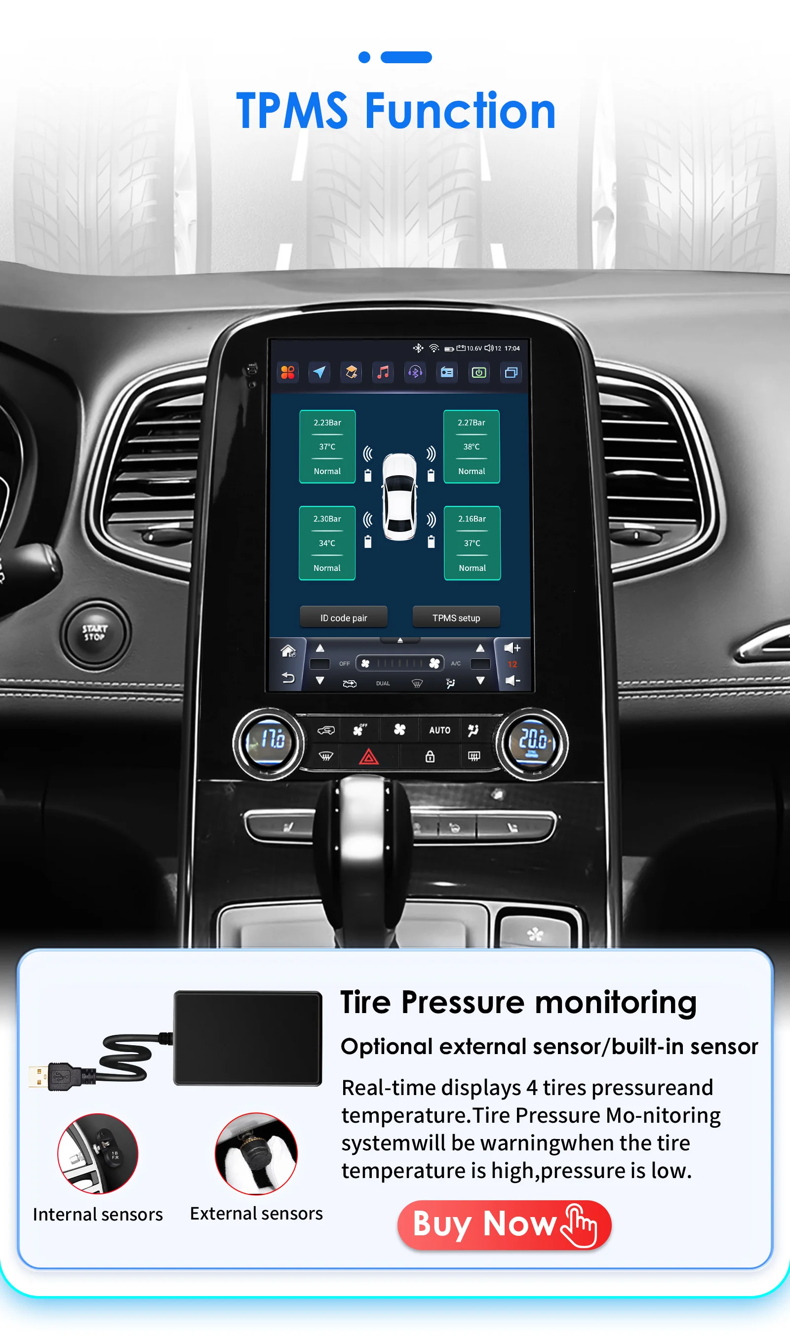 Hizpo For Tesla Style Car Radio For Renault Scenic 2013 - 2024 Wireless Carplay 4G GPS Multimedia GPS 2din Autoradio 9.7 Inch BT
