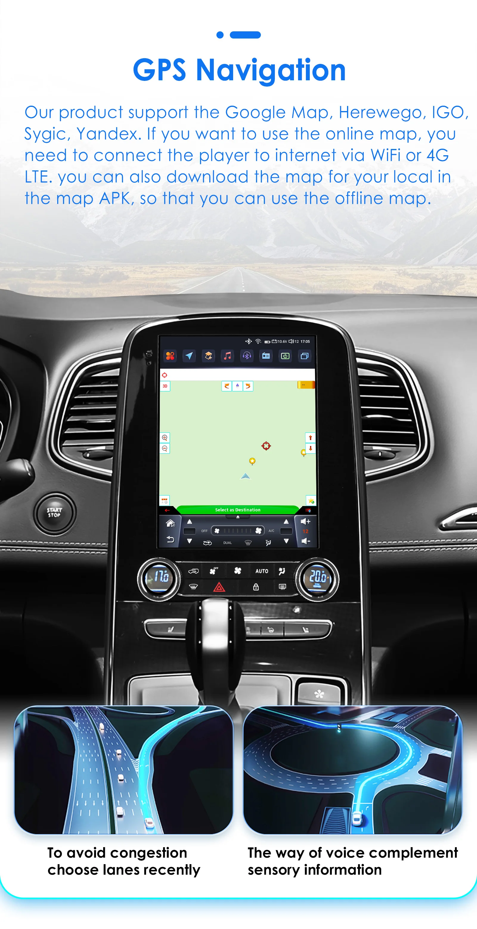 Hizpo For Tesla Style Car Radio For Renault Scenic 2013 - 2024 Wireless Carplay 4G GPS Multimedia GPS 2din Autoradio 9.7 Inch BT