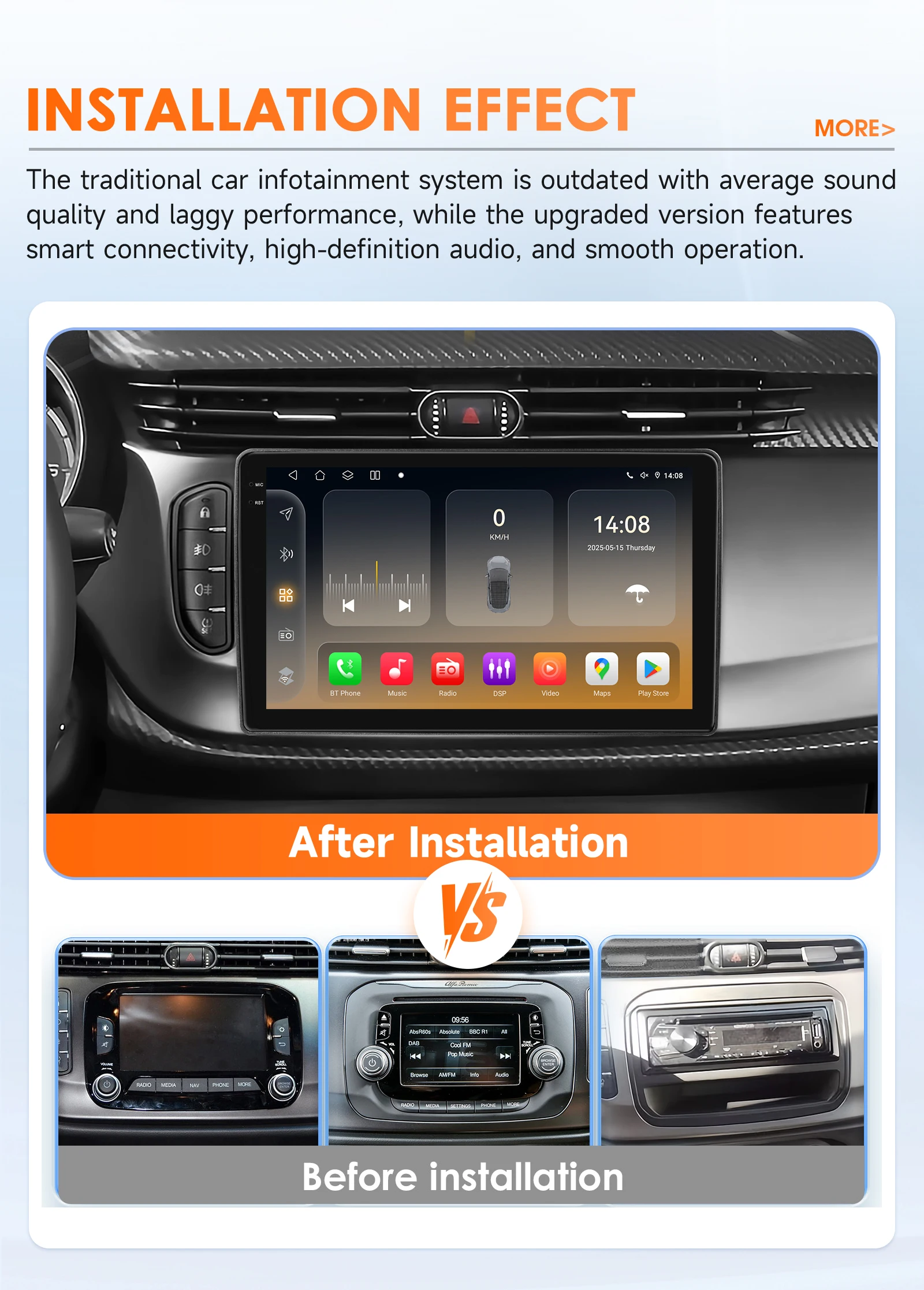 Hizpo AI Voice Android Auto Radio for Alfa Romeo Giulietta 2015 -2018 Carplay Car Multimedia Video RDS GPS No 2din Autoradio DSP