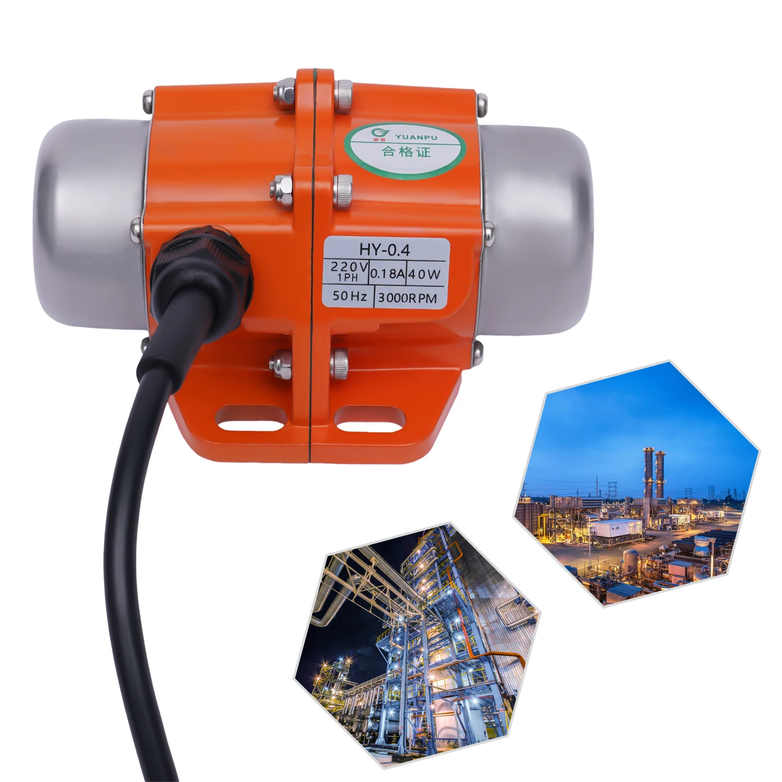 Vibration Motor 40W/50W/60W/90w/100W 1 Phase Vibrator 220V Asynchronous Vibration Motor