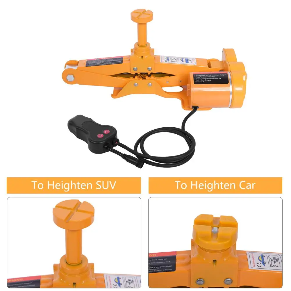 3Ton 12V DC Automotive Car Electric Jack Lifting SUV Van Garage and Emergency Equipment
