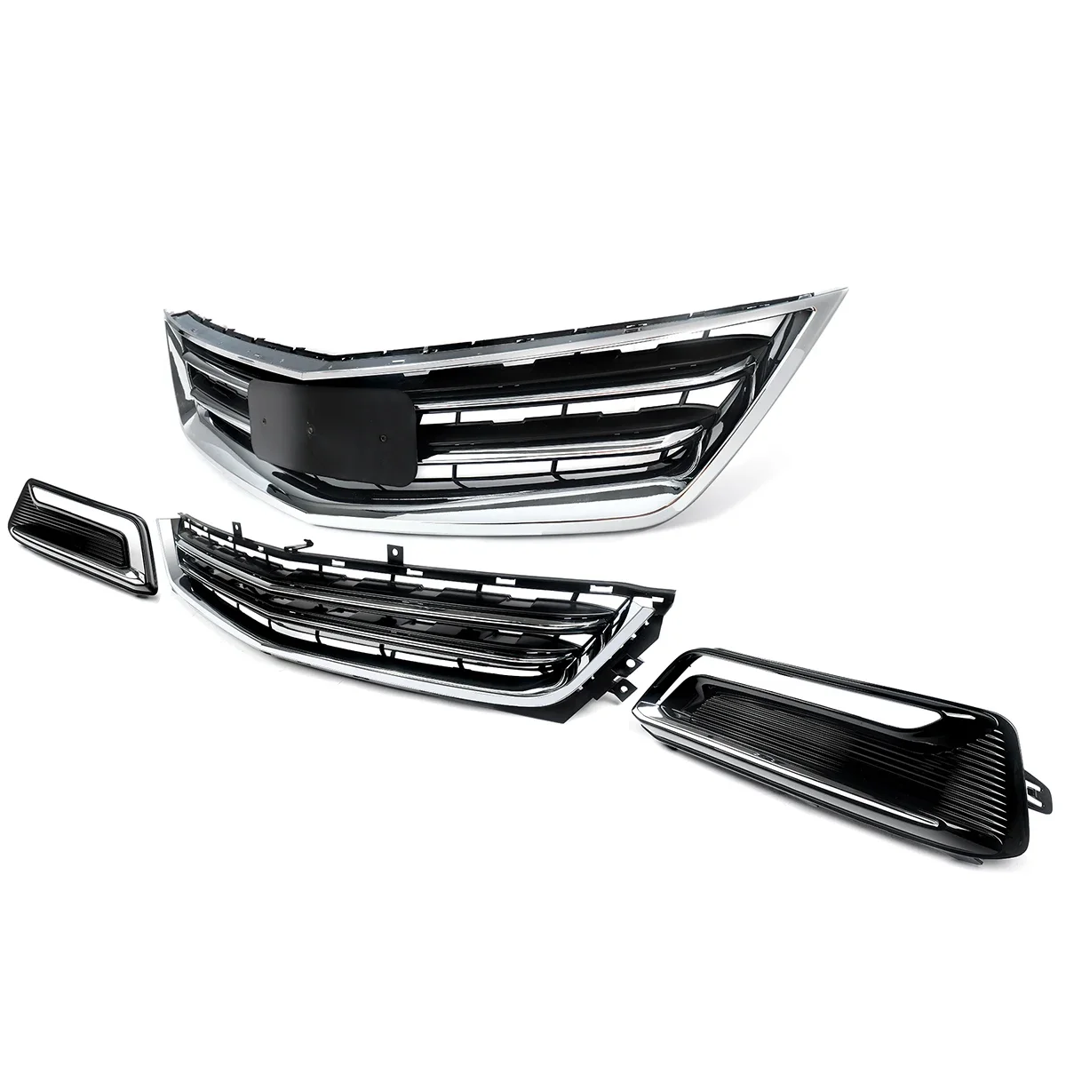 SAIQINGSP For 2014-2020 Chevrolet Impala Sedan Chrome + Black ABS Plastic Car Accessories Tools