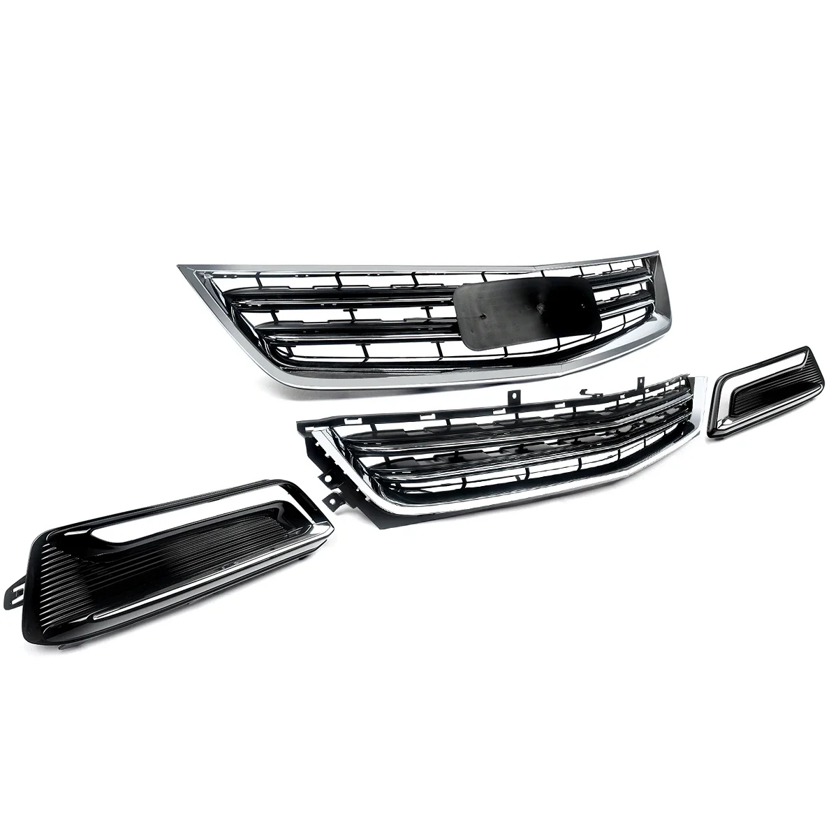 SAIQINGSP For 2014-2020 Chevrolet Impala Sedan Chrome + Black ABS Plastic Car Accessories Tools