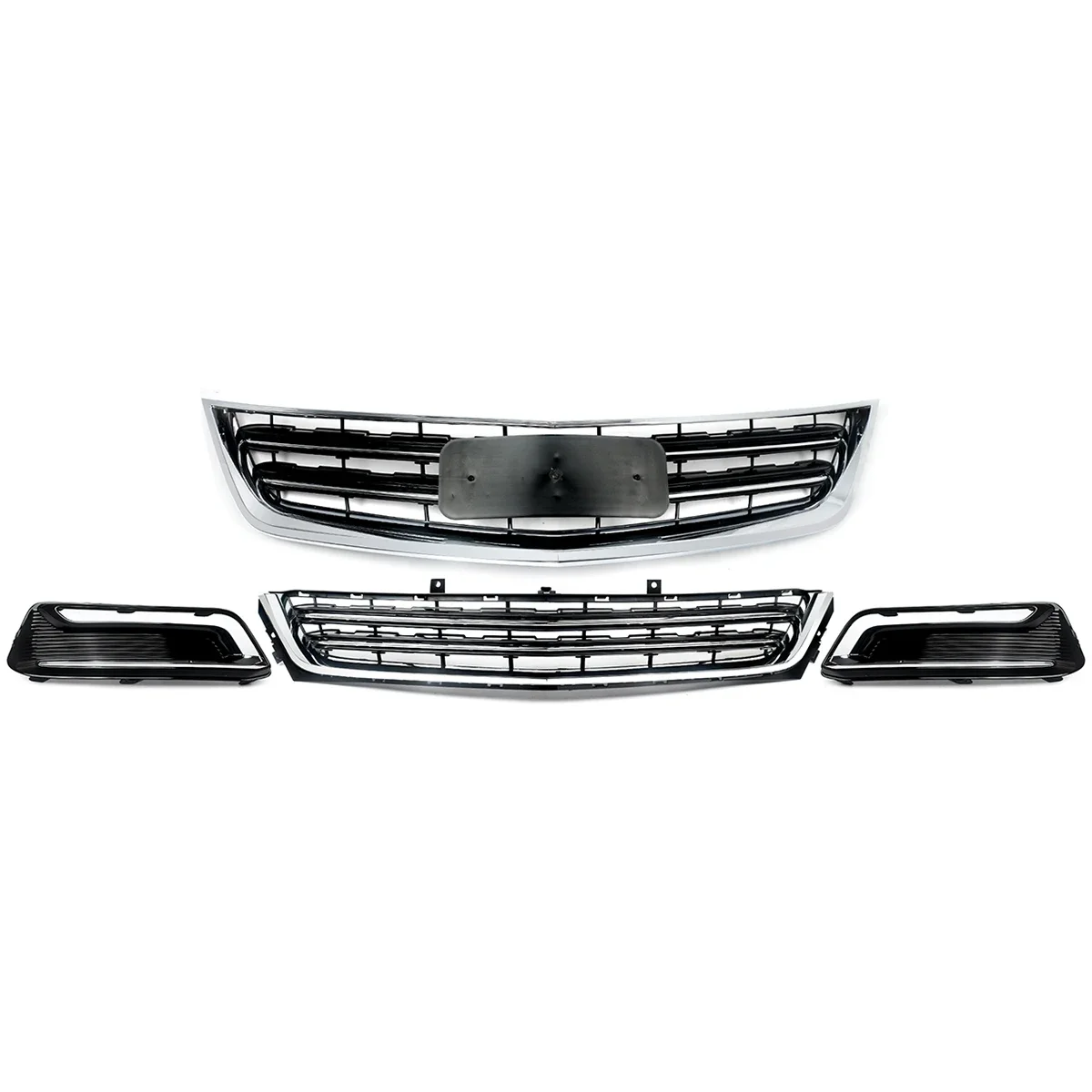 SAIQINGSP For 2014-2020 Chevrolet Impala Sedan Chrome + Black ABS Plastic Car Accessories Tools
