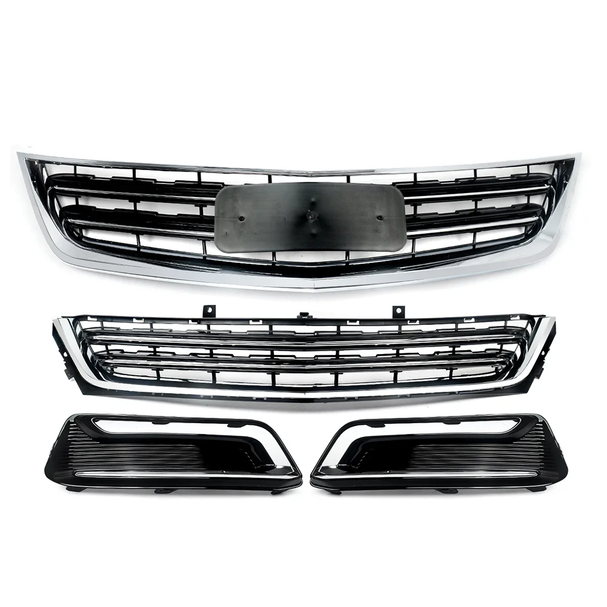 SAIQINGSP For 2014-2020 Chevrolet Impala Sedan Chrome + Black ABS Plastic Car Accessories Tools